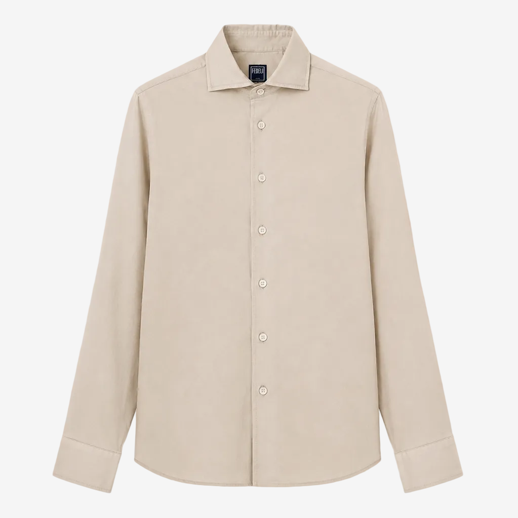 Sean Light Grey Cotton Voile Shirt