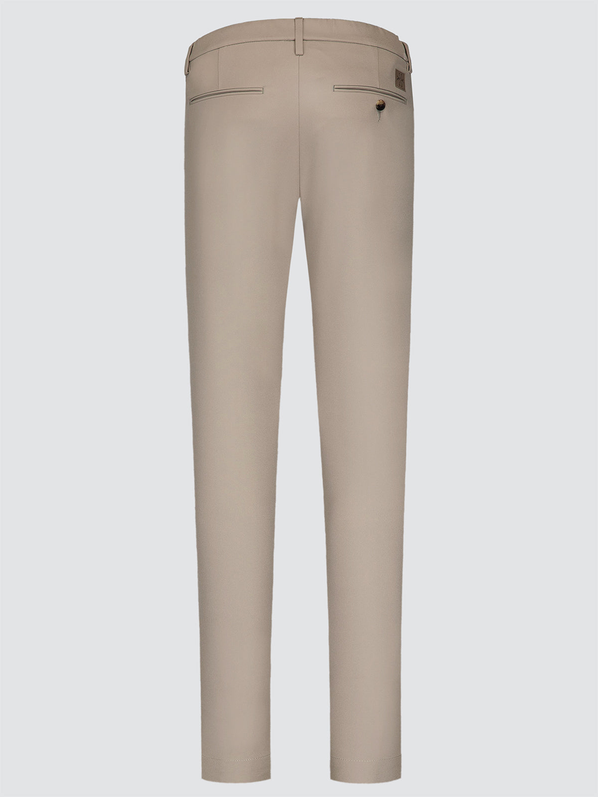 Gray Regular Chinohose aus beigem technischem Stretch