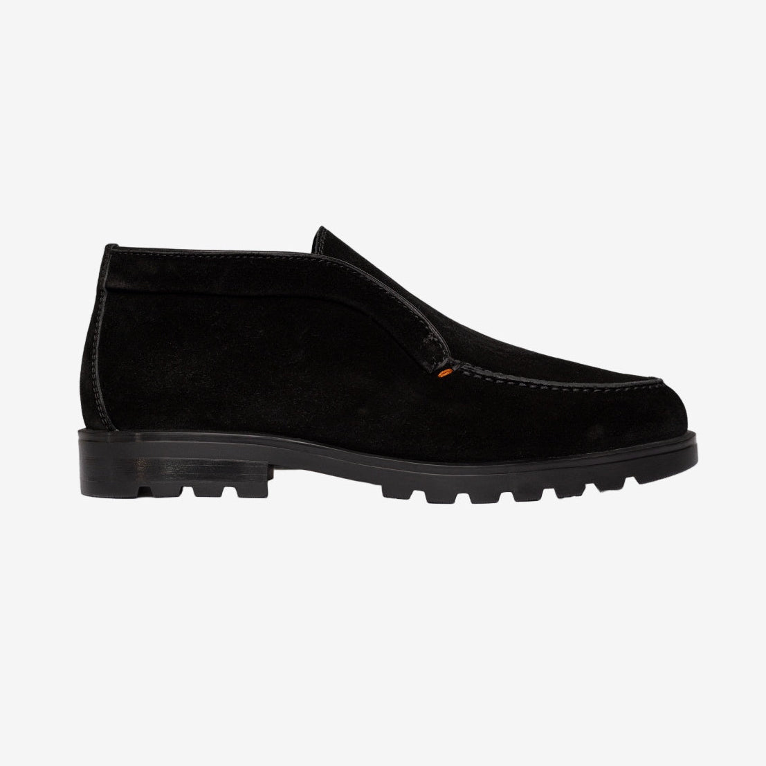 Schwarz desert boots Fellfutter Gummisohle
