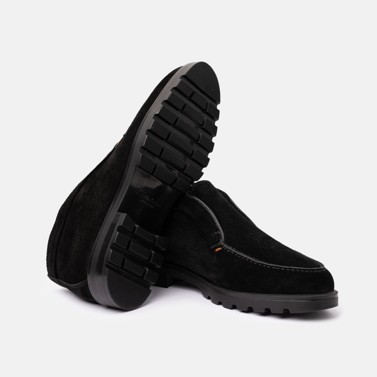 Schwarz desert boots Fellfutter Gummisohle