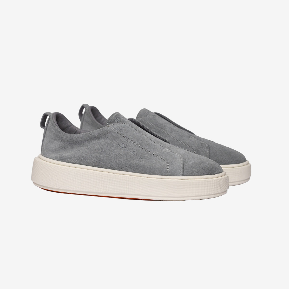 Lich blauw Suède Slip-on Sneakers