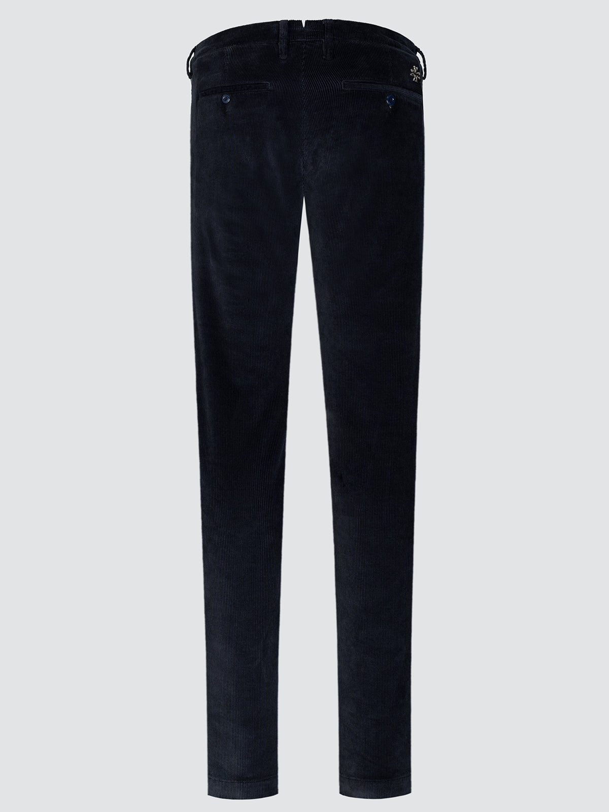 Bobby Slim Chino Pants Navy Blue Stretch Corduroy