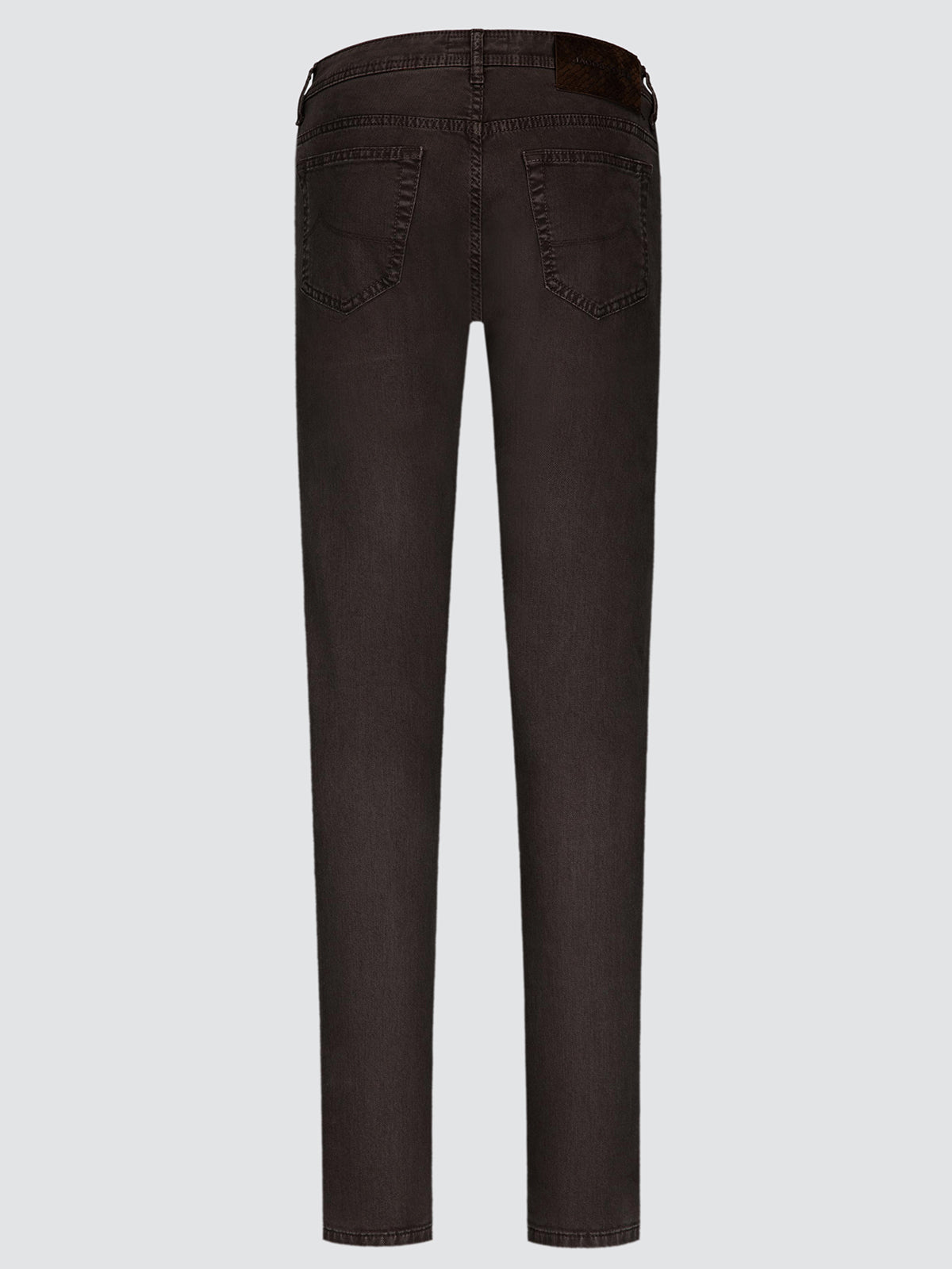 Bard Dark Brown Cotton Lyocell Stretch Twill