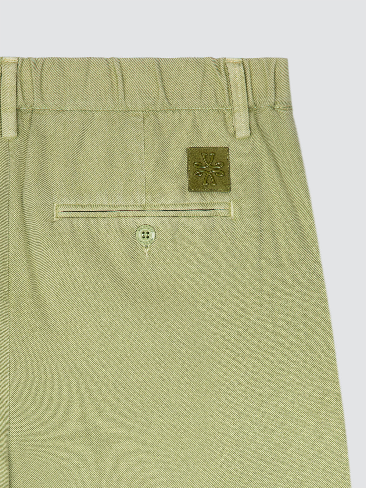 Green Short with a brand logo on a white background george Jacob Cohën