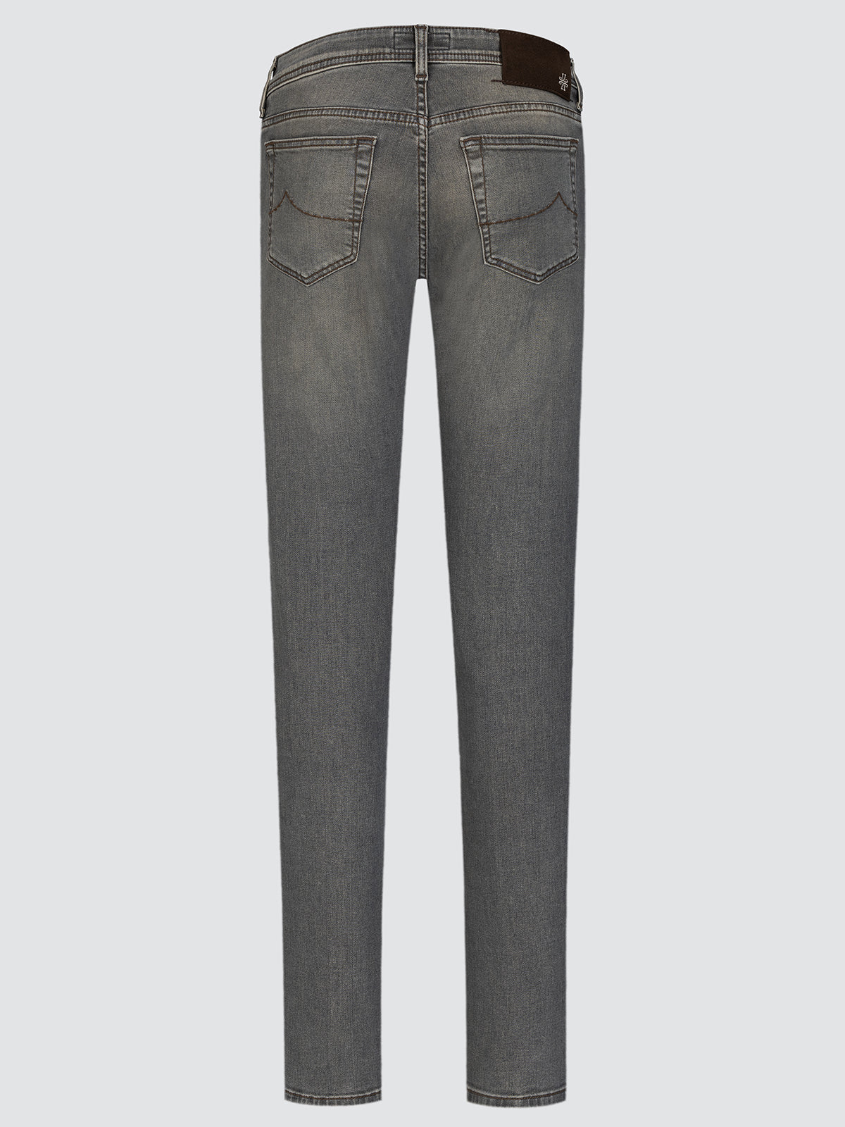 Bard Five-Pocket-Jeans aus mittelgrauem Super-Stretch-Denim