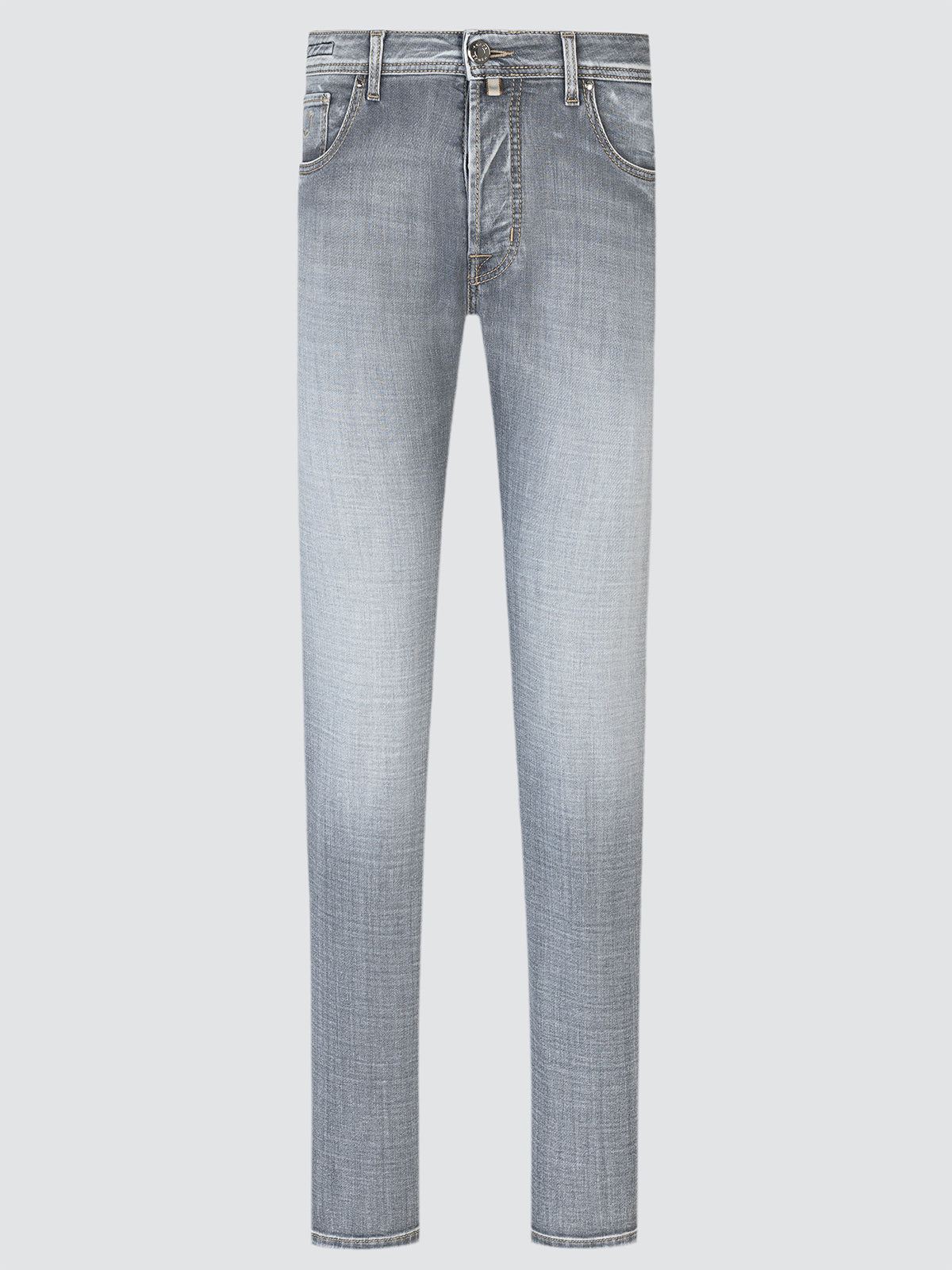 Jean Bard en Denim Super Stretch Gris Clair Délavage Vintage