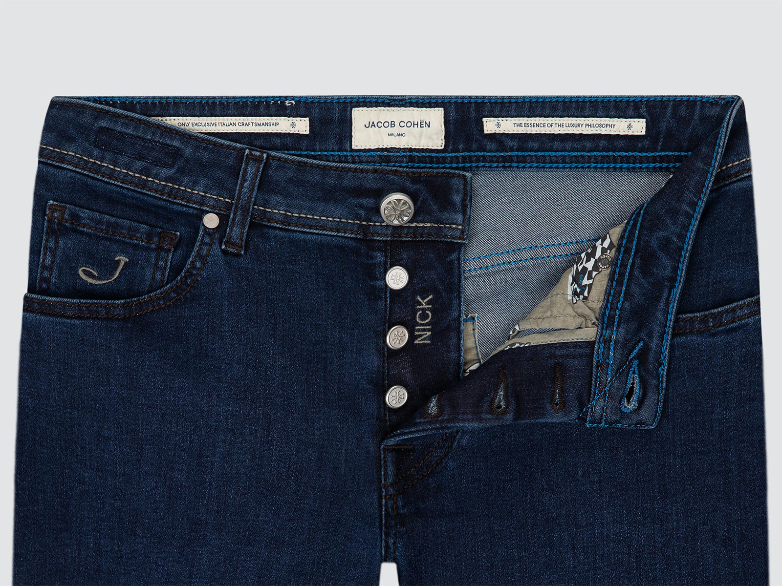 Nick Jeans in Dark Blue Super Stretch Soft Denim