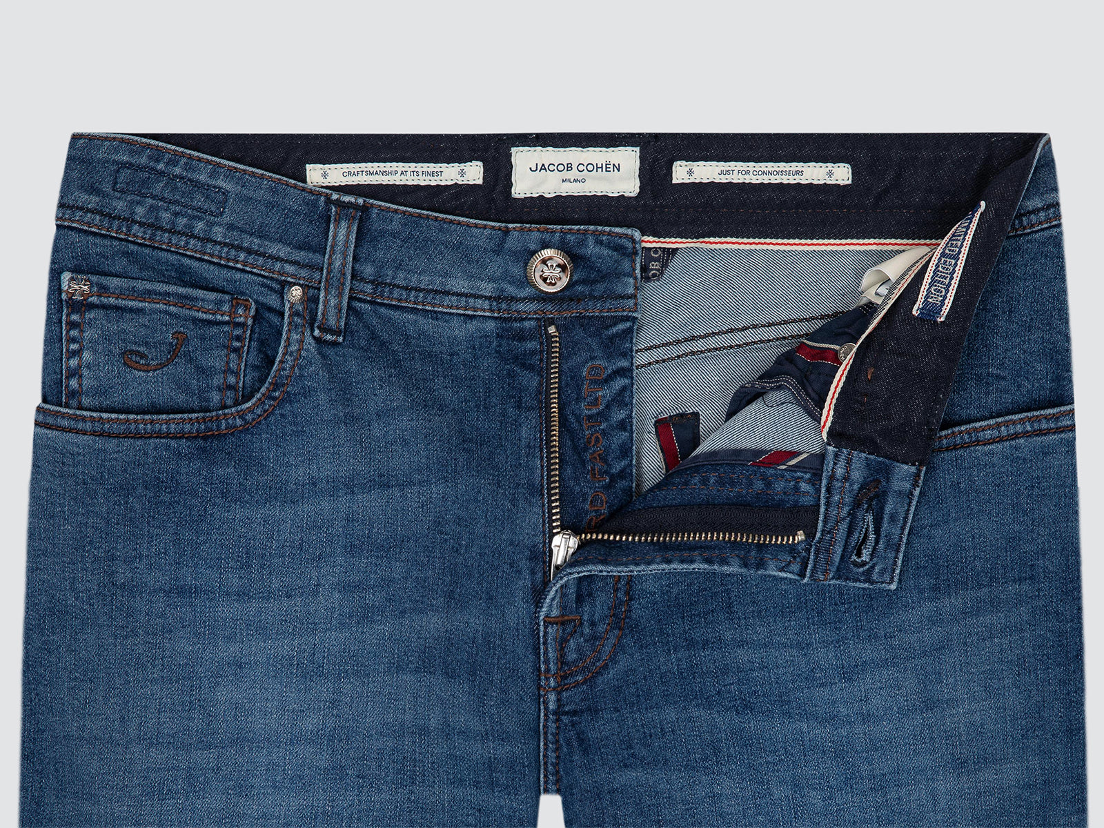 Bard LTD Jeans in Medium Blue Stretch Selvedge Denim