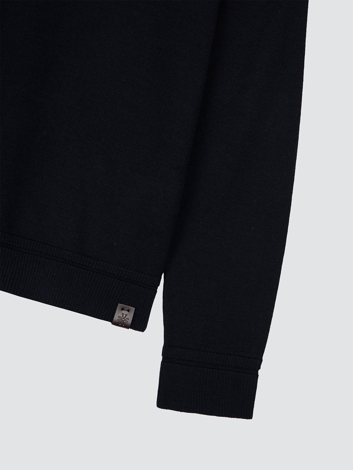 Wool and Silk Crew Neck Jumper Navy Blue