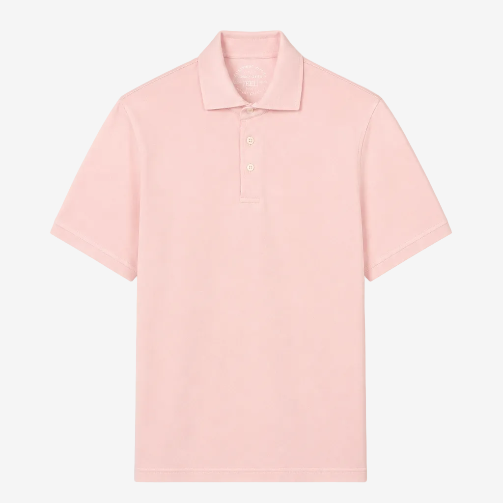 Zero Giza Organic Cotton Pastel Pink Polo