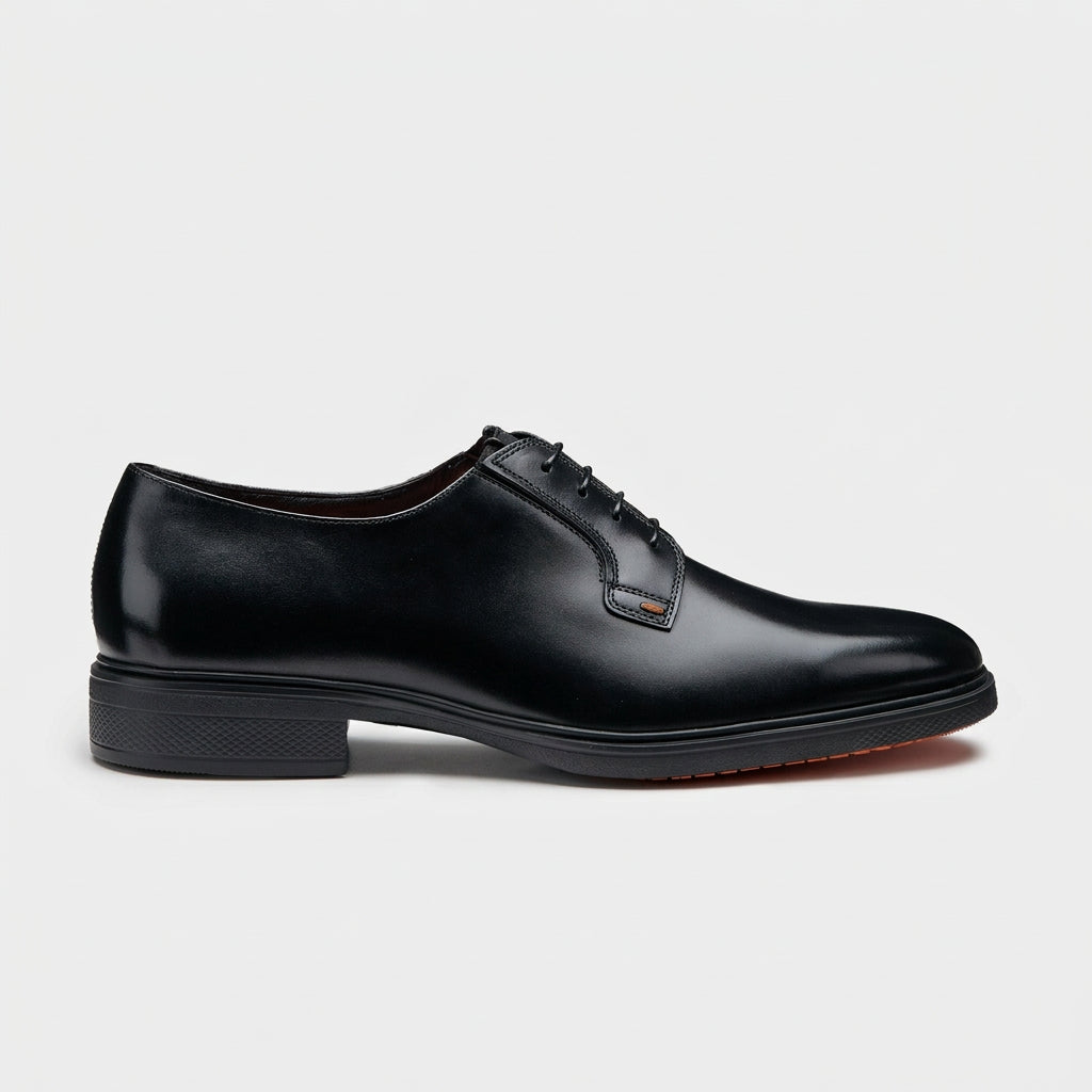 black leather Easy lace-up