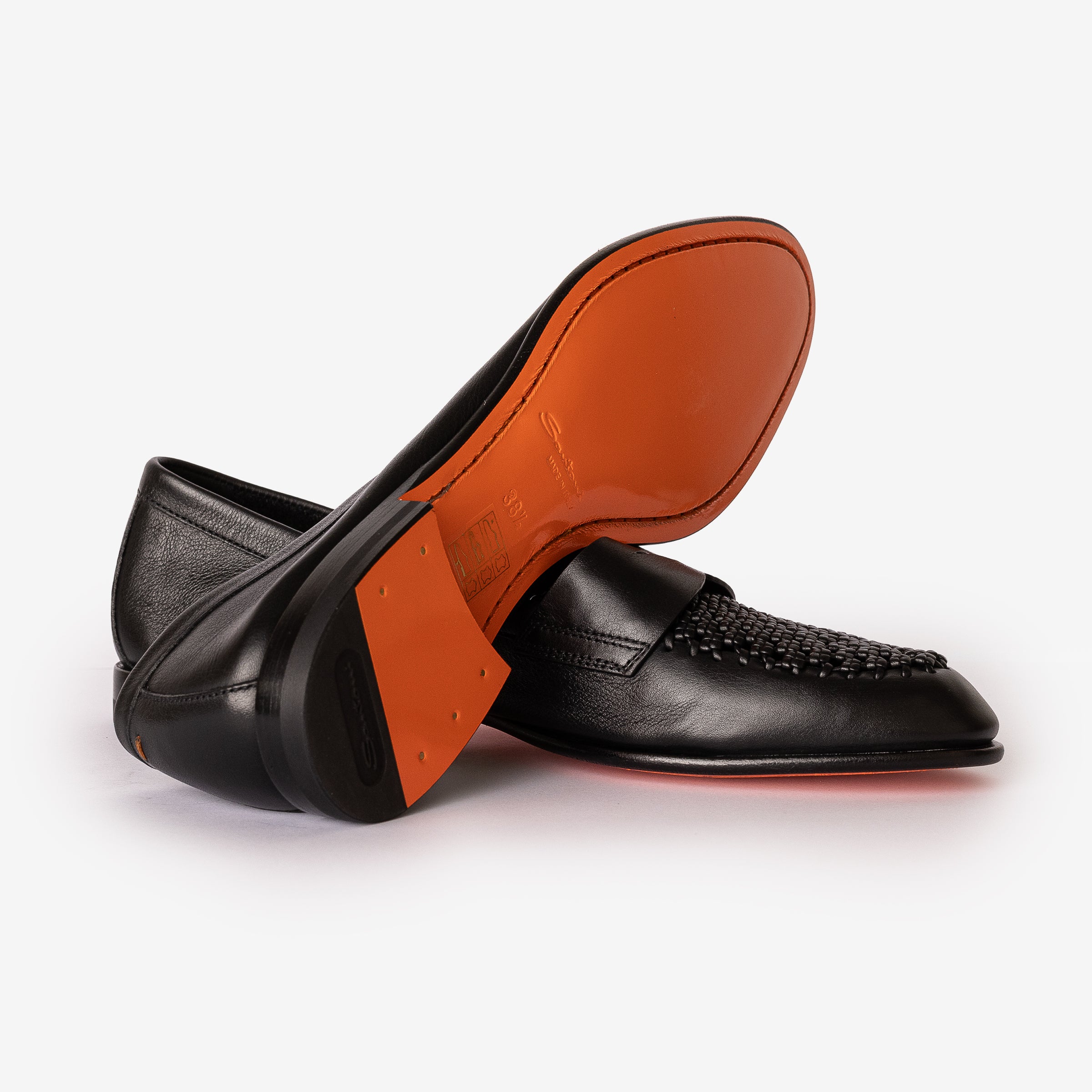 Black Leather Penny Loafer