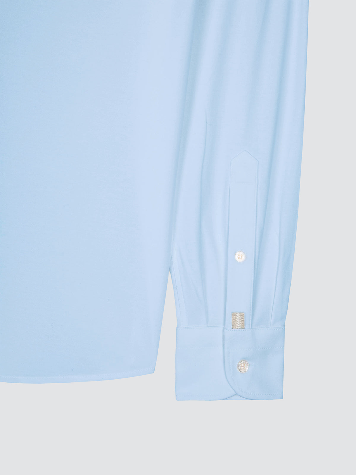 Shirt in Sky Blue Stretch Cotton Poplin