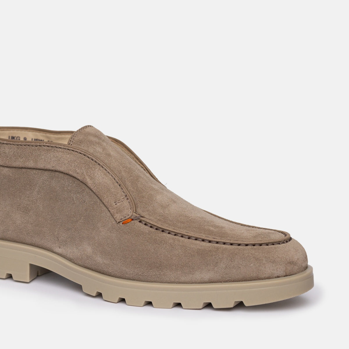 Beige Suede Rubber Sole fur lined Boots