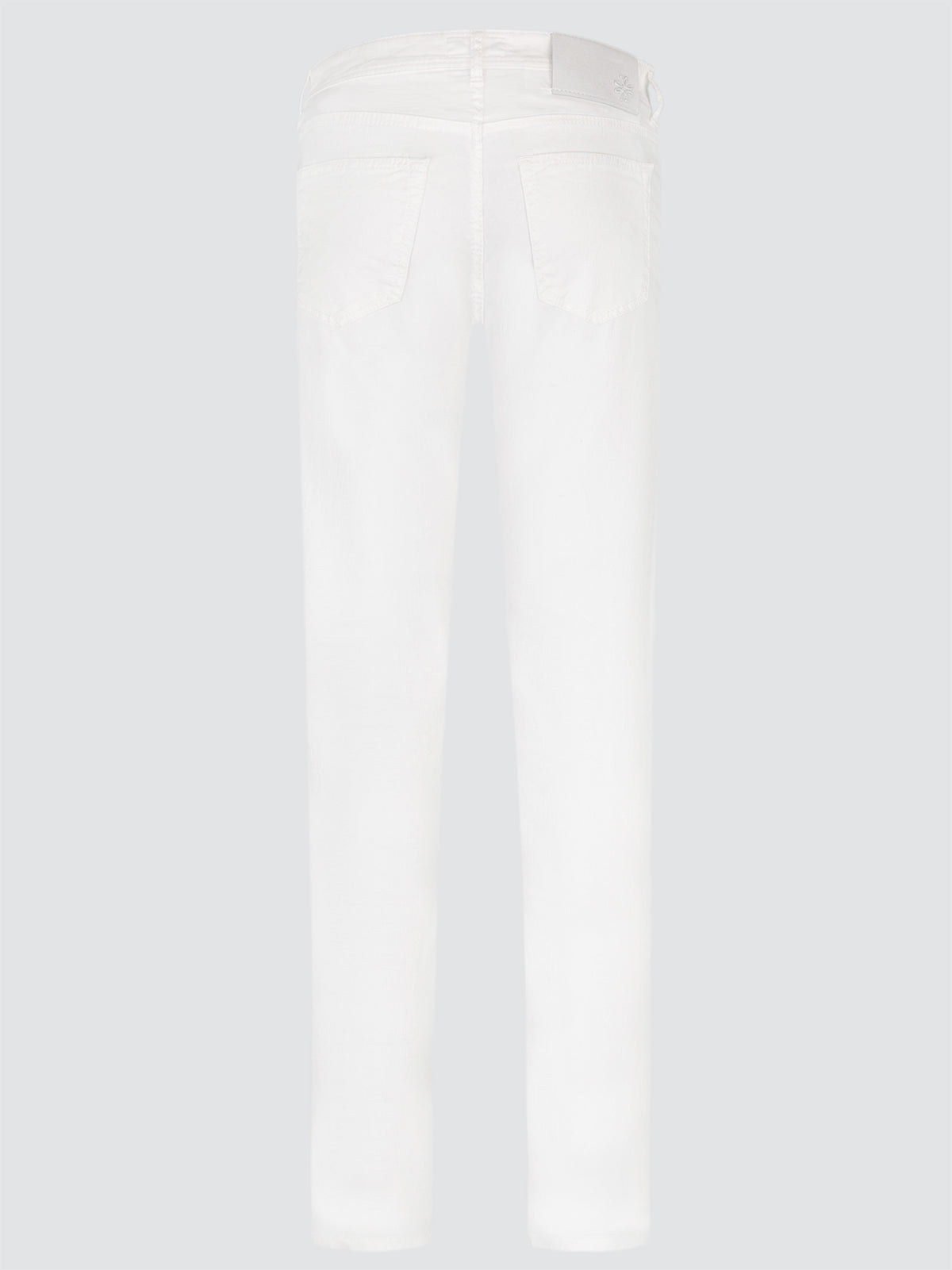 Luis - White Linen Cotton Stretch 5 Pockets Pants
