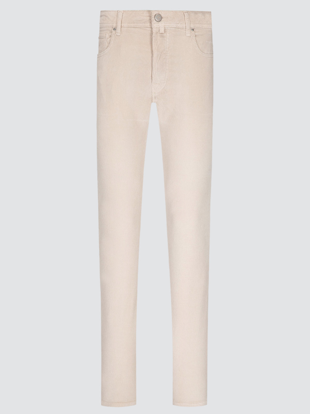 Bard in Almond-White Stretch Cotton Corduroy