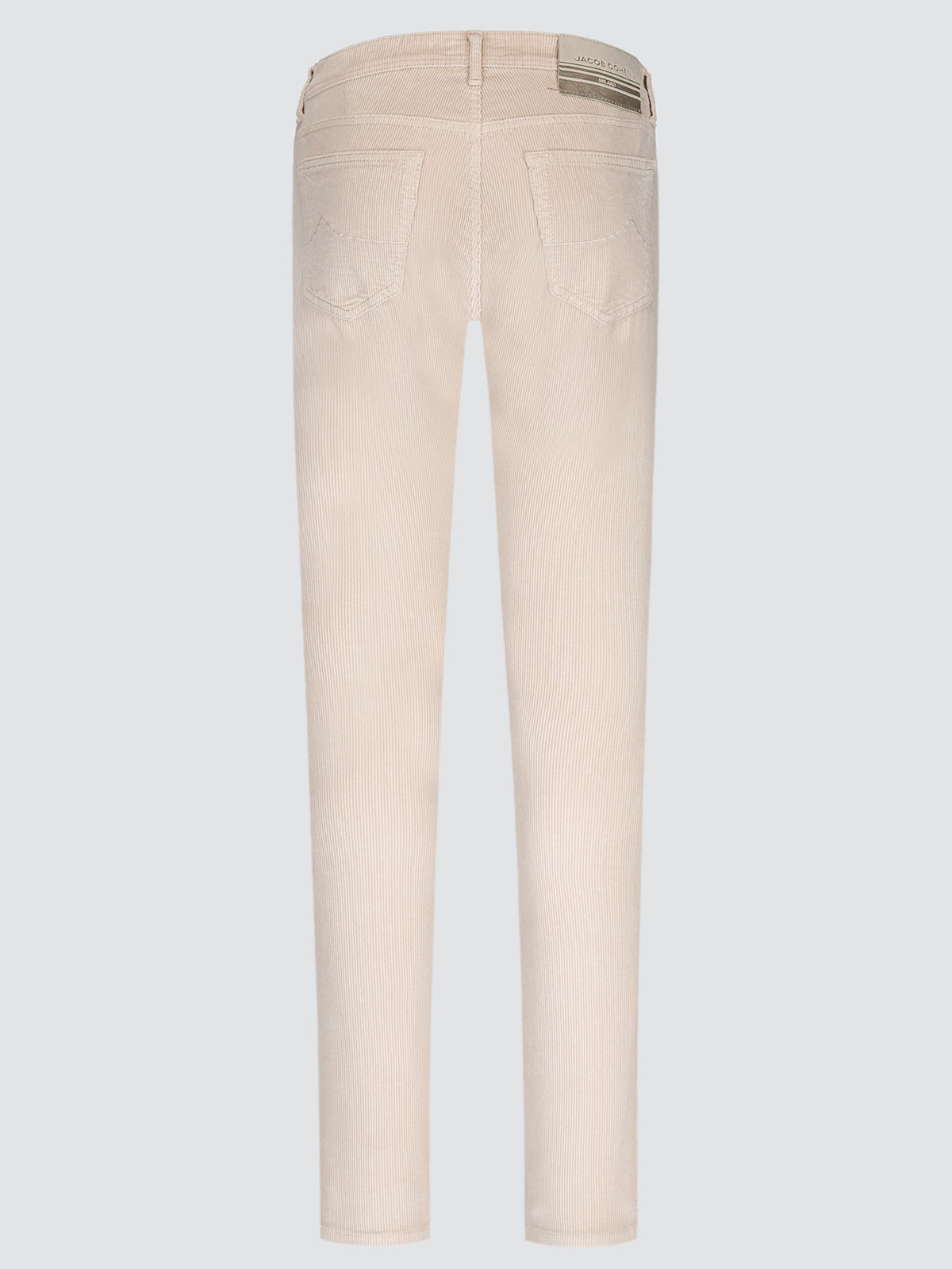 Pantalones Bard de Pana de Algodón Elástico Blanco Almendra