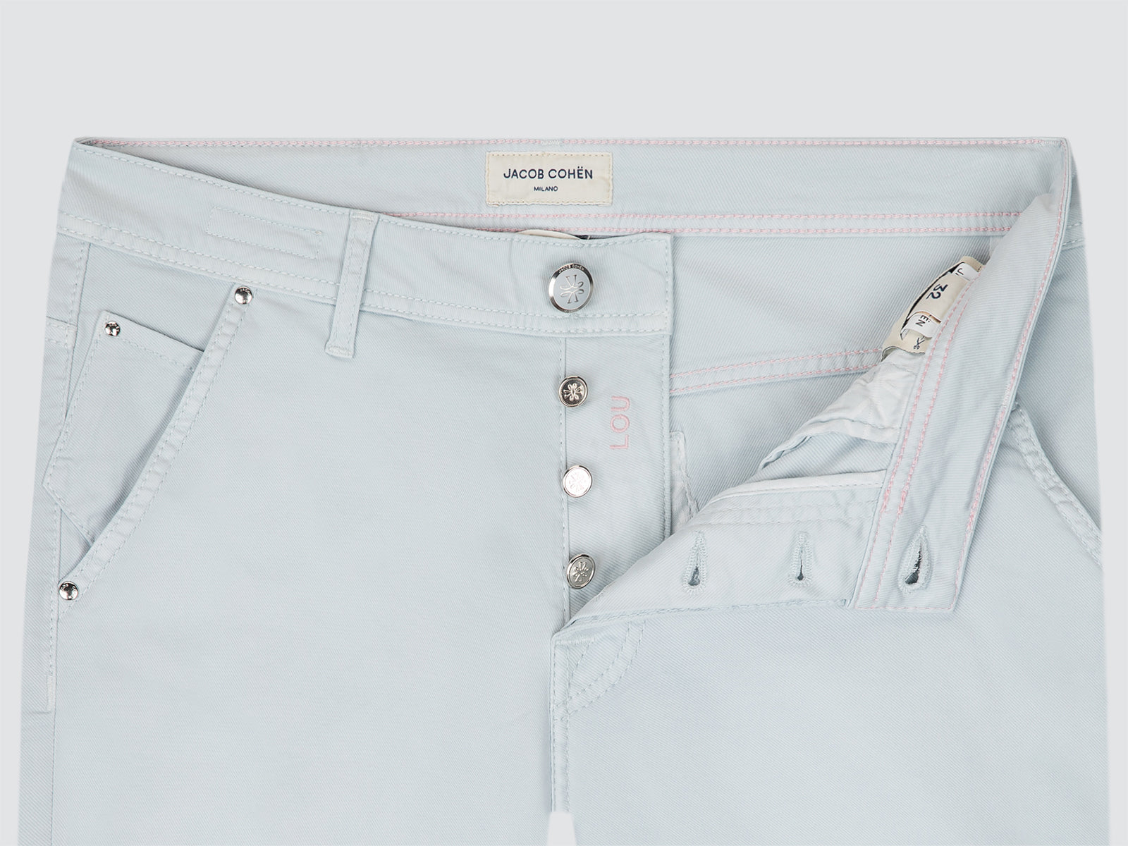 Lou Sky Blue Short Cotton Lyocell Stretch