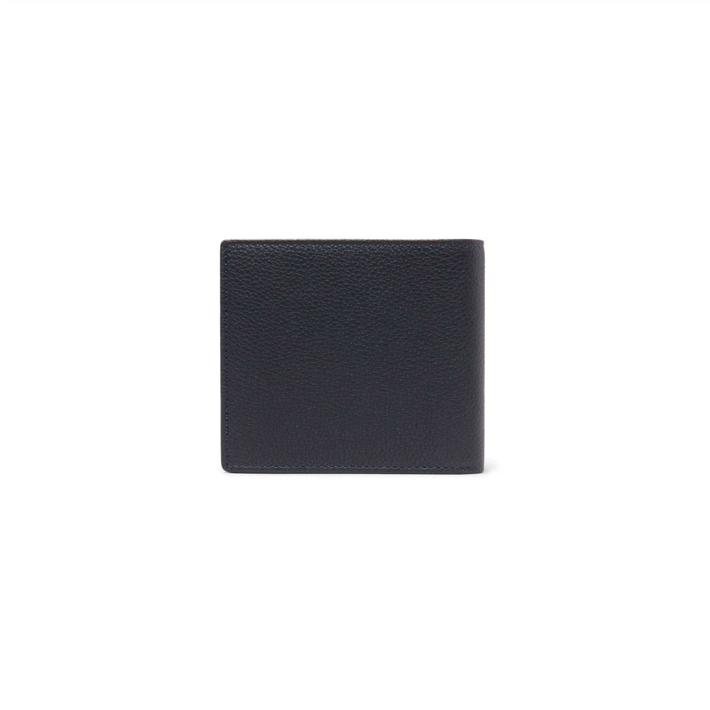 Blue tumbled leather wallet
