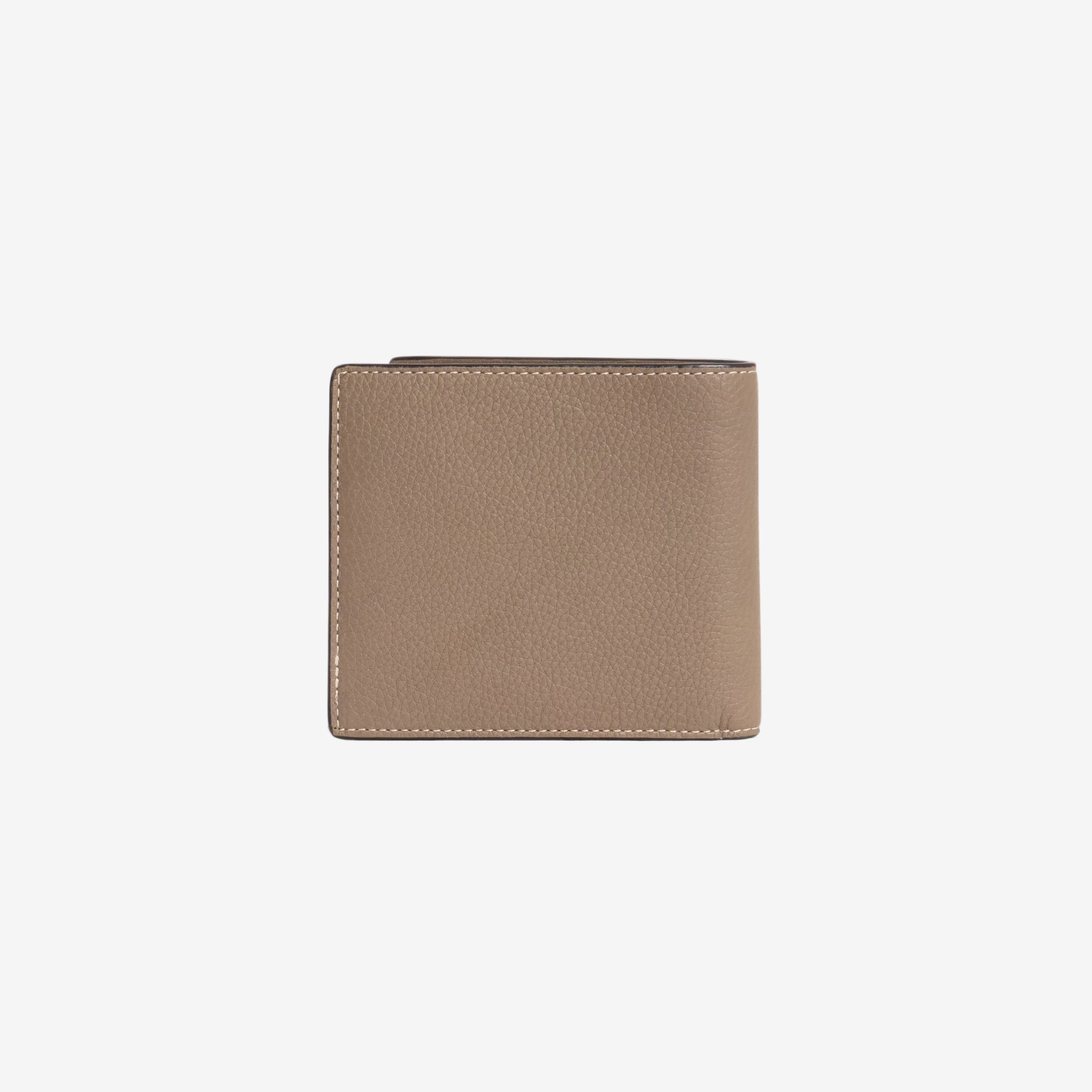 Cartera en piel abatanada beige