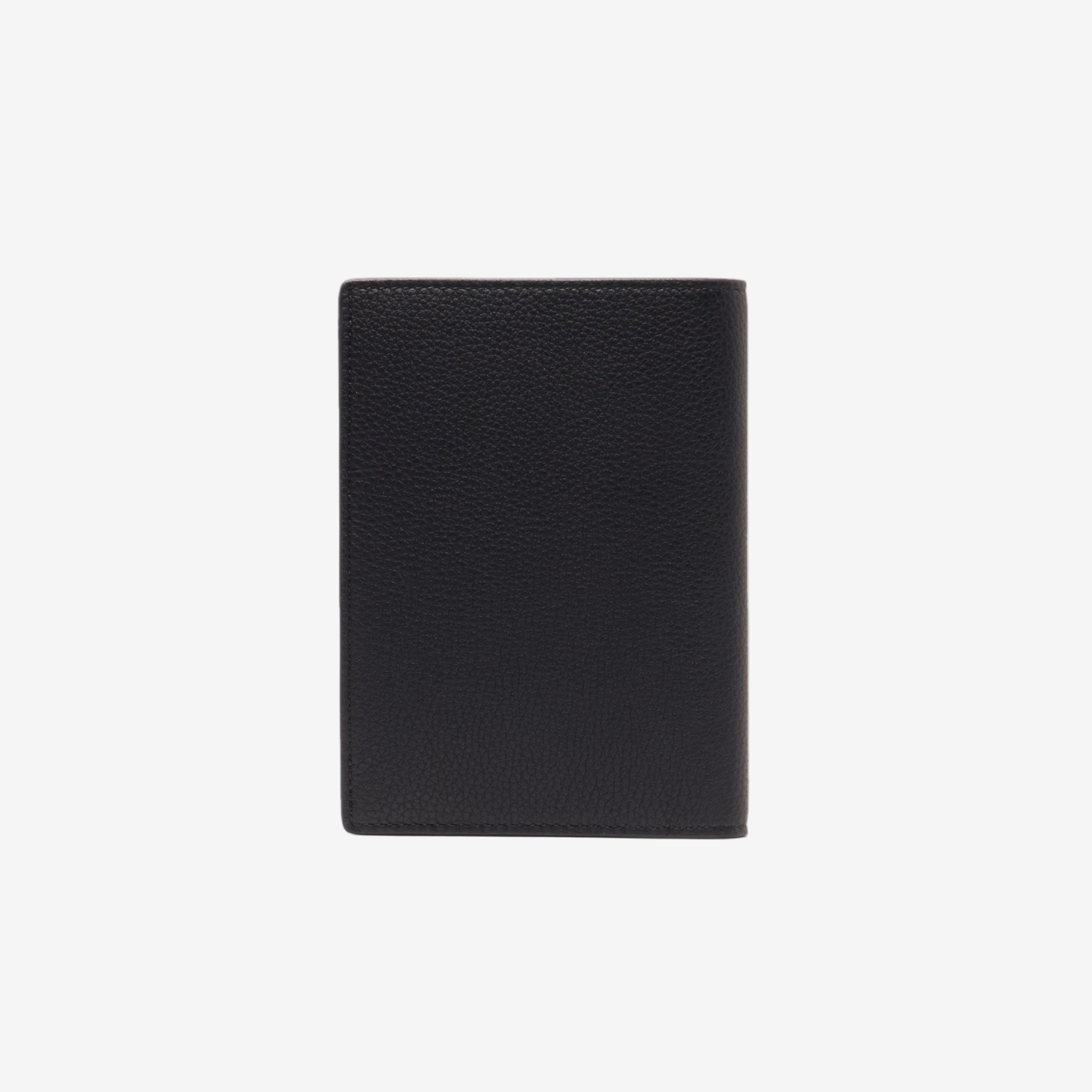 Funda para pasaporte piel abatanada negra