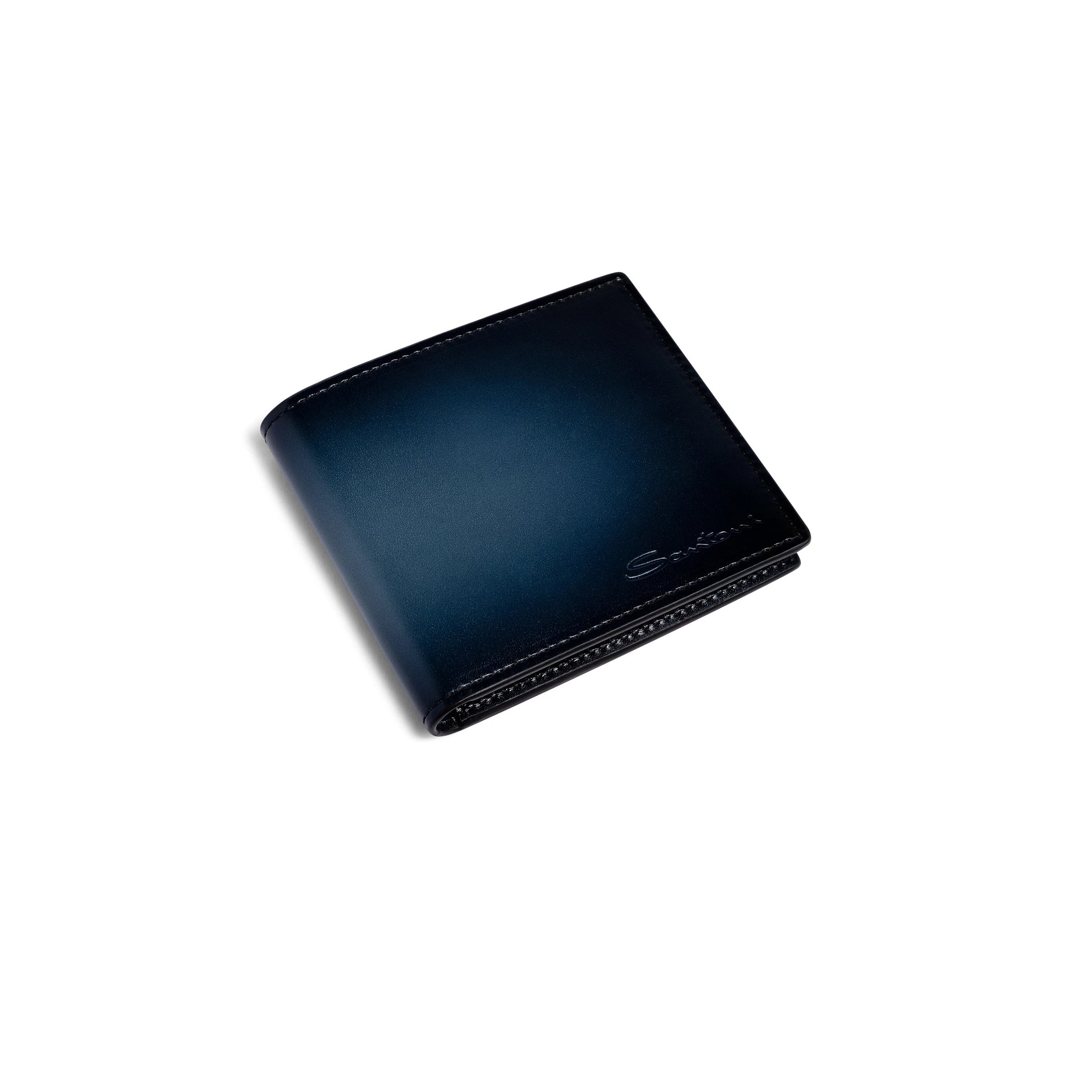 Blue leather wallet