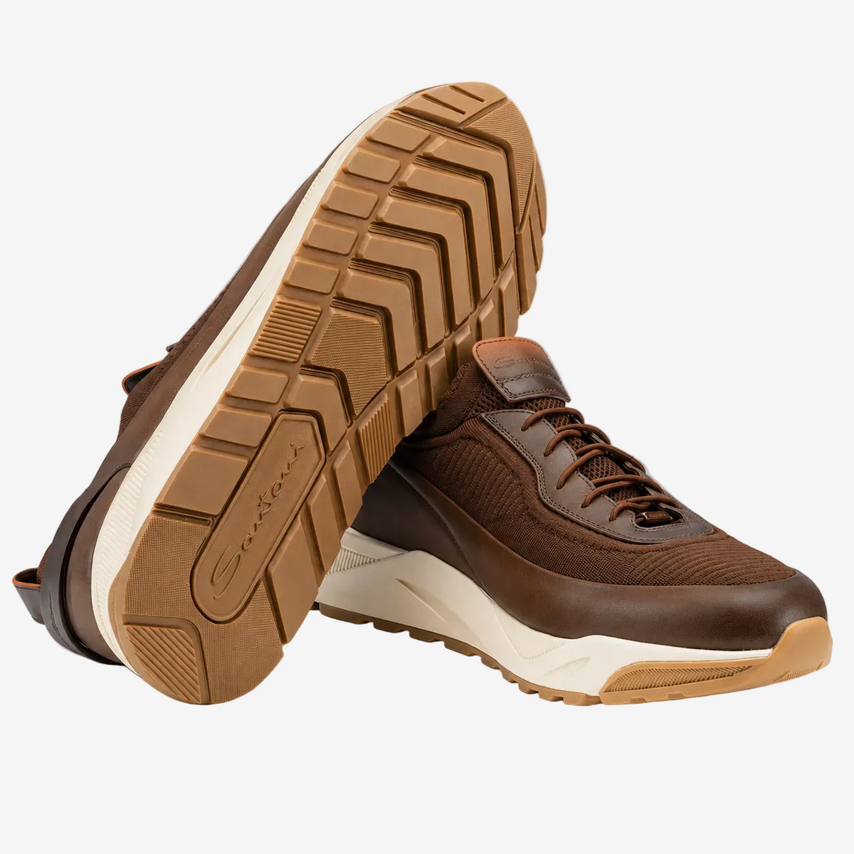 Sneakers Slip-on Cuir marron