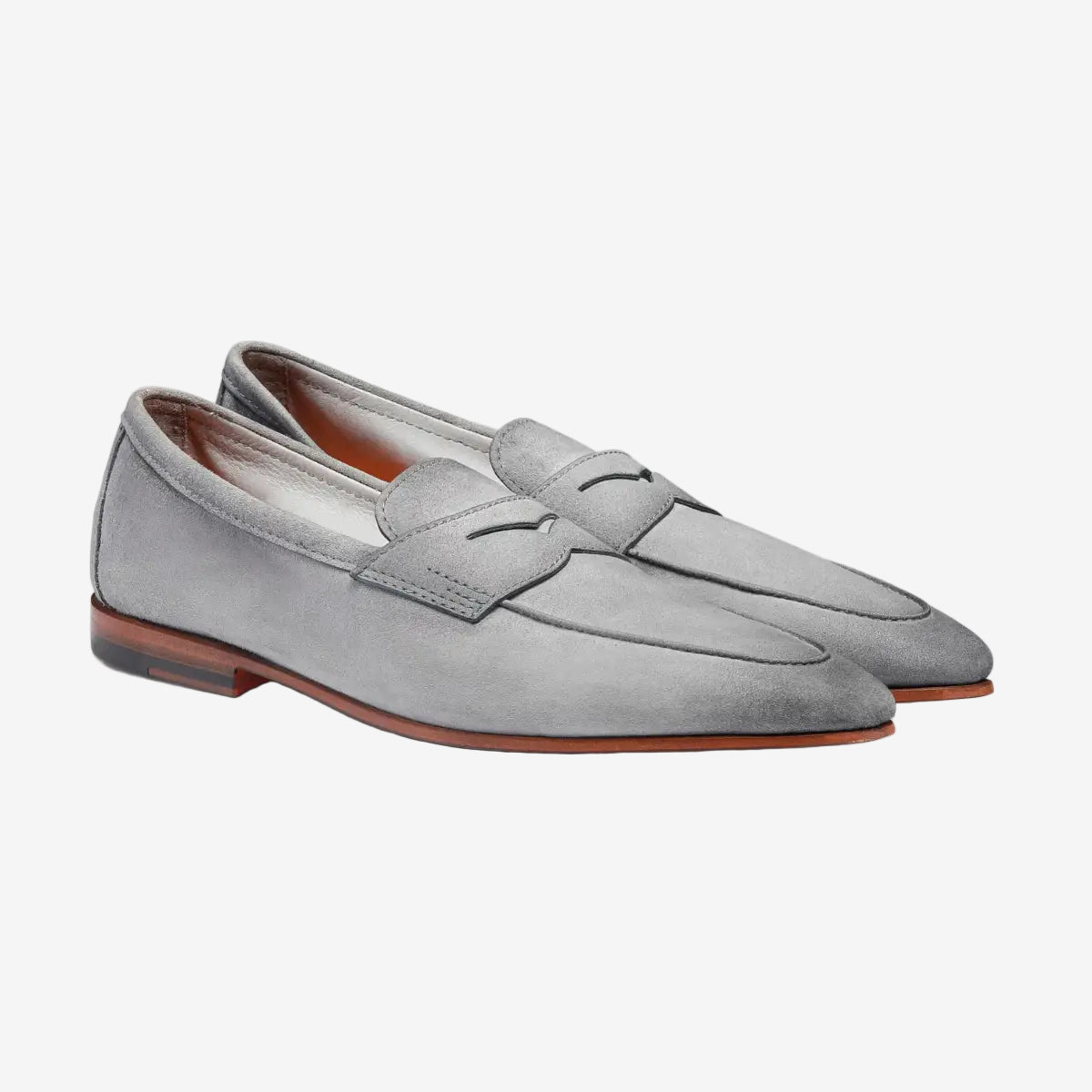 Mocassin Carlo suede bleu clair