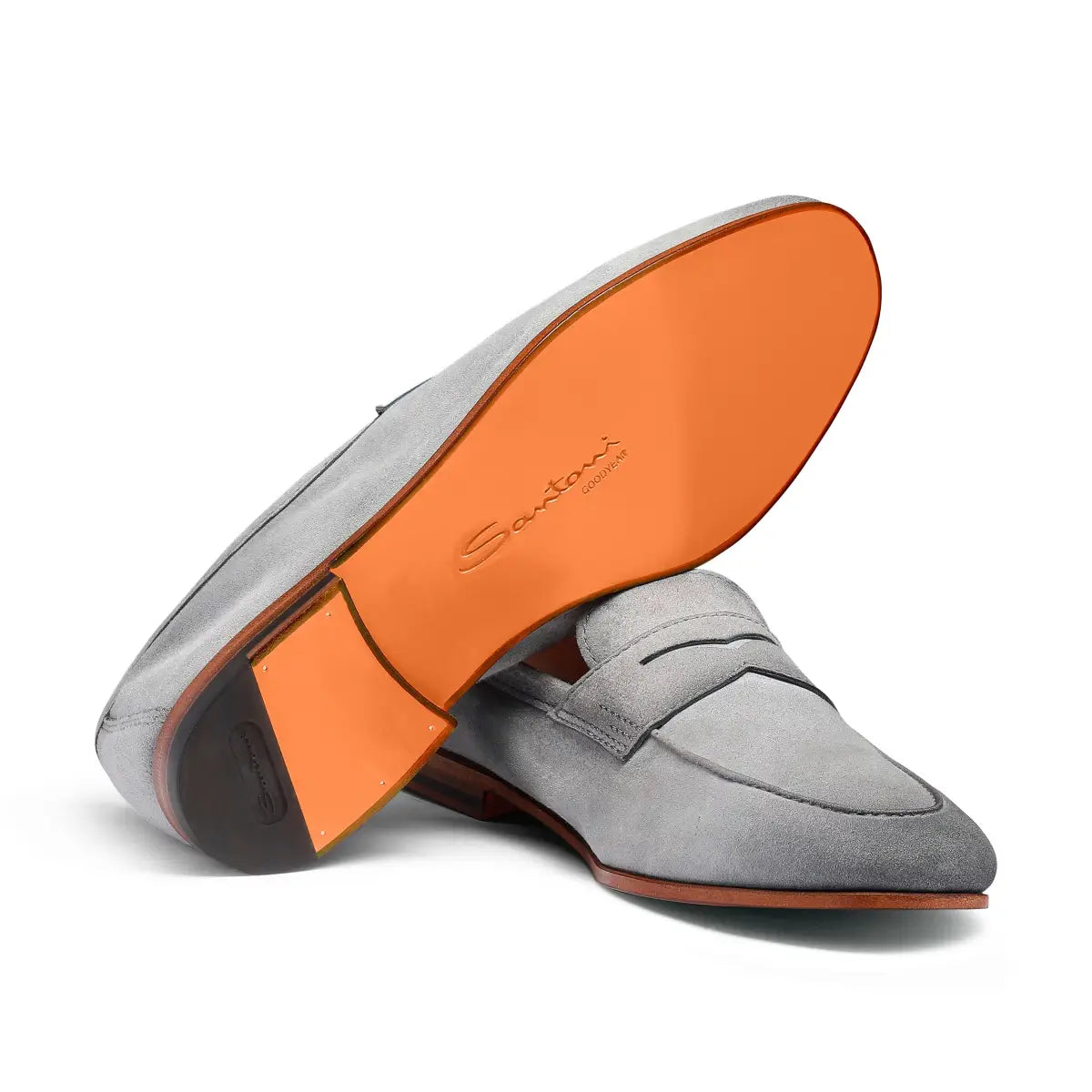 Mocassin Carlo suede bleu clair