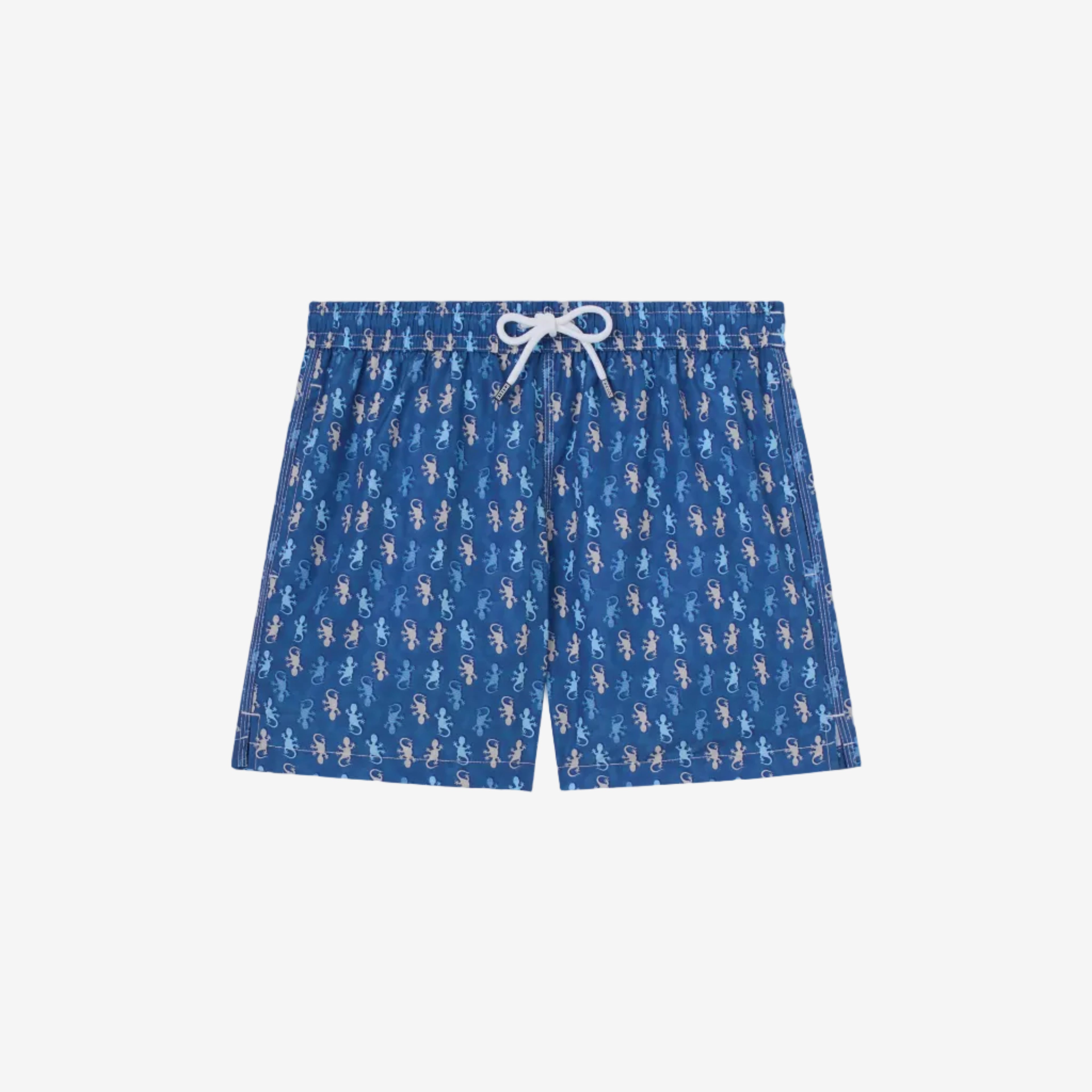 Madeira Sustainable Swim Trunk Blue Gecko Pattern