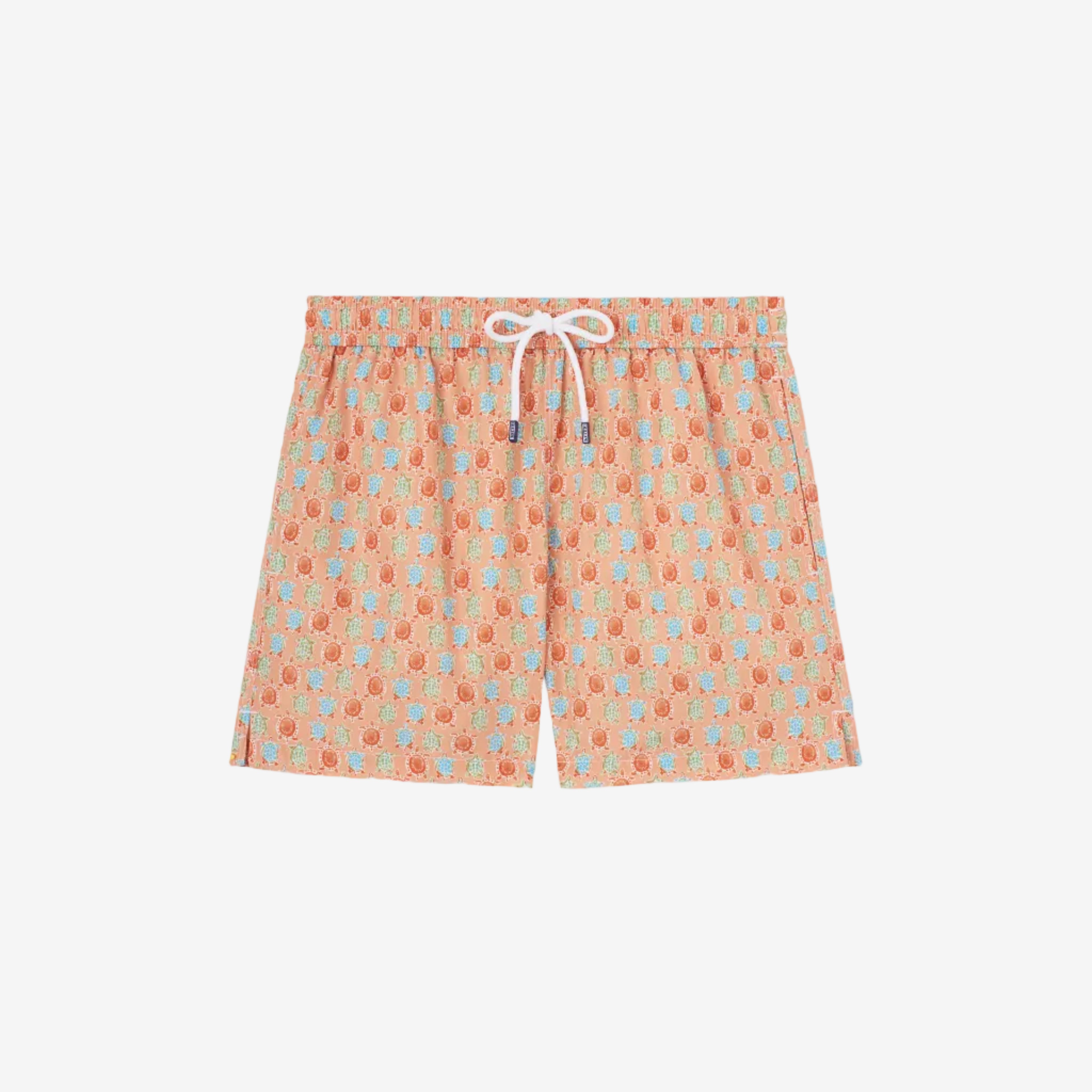 Madeira Sustainable Swim Trunk Orange Turtles Pattern