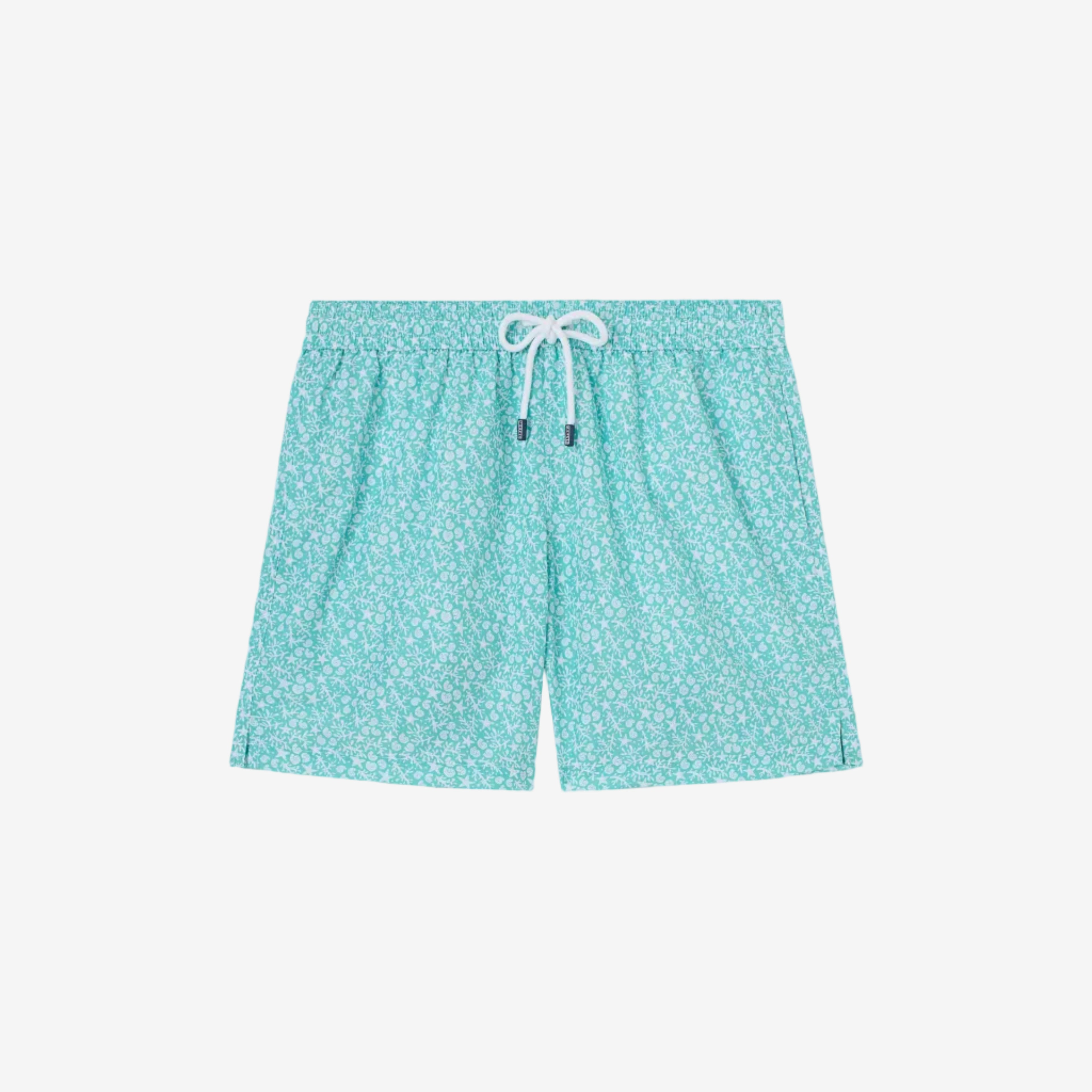 Madeira Sustainable Swim Trunk Green Sealife Pattern