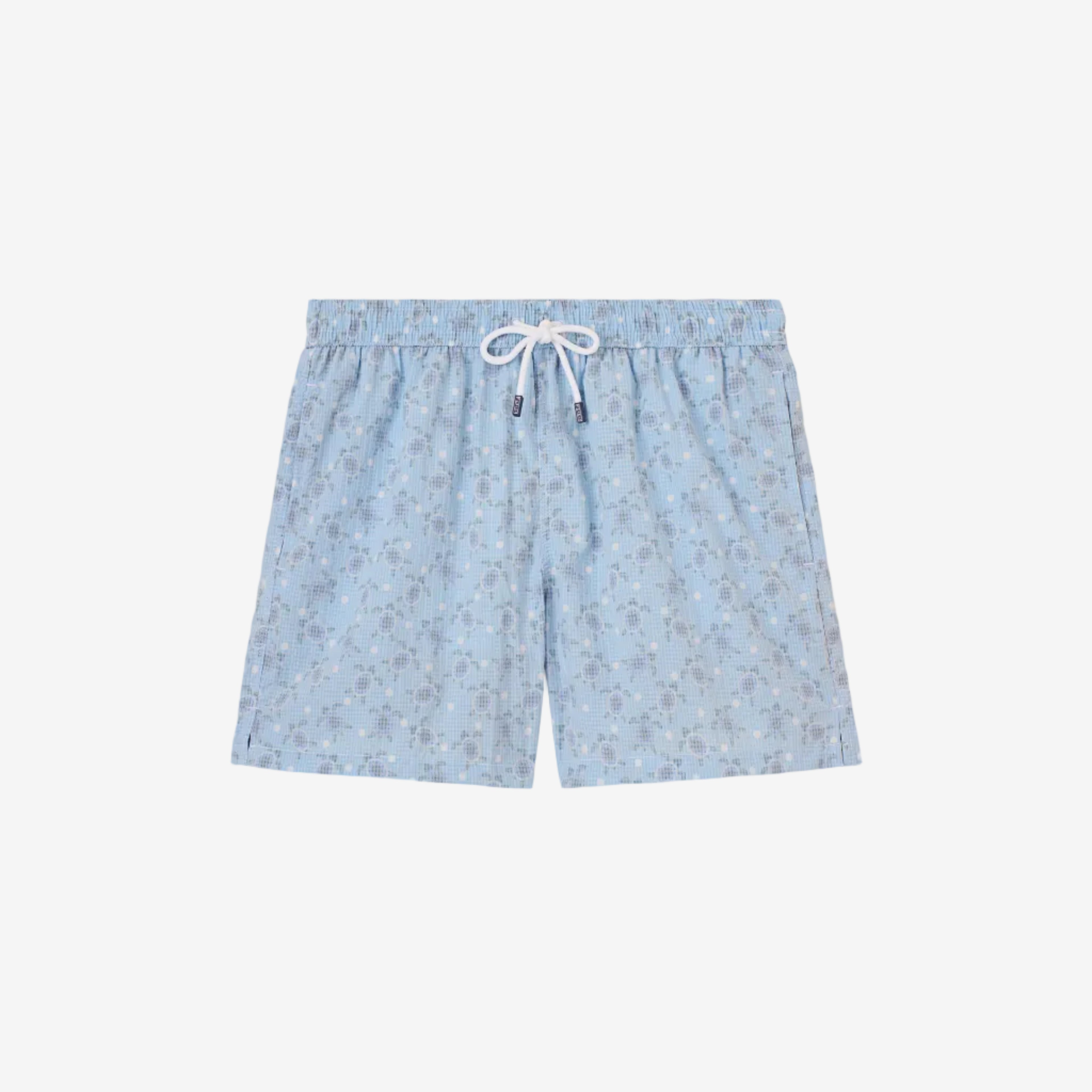 Madeira The Sakar Swim Trunks Light Blue Turtles Pattern