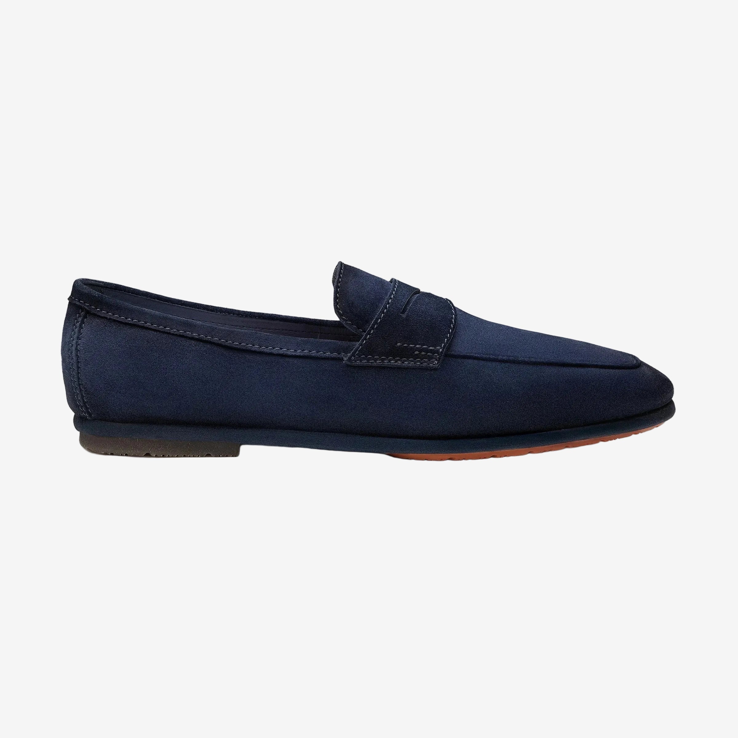Mocasines Carlo Driver de Ante Azul Oscuro