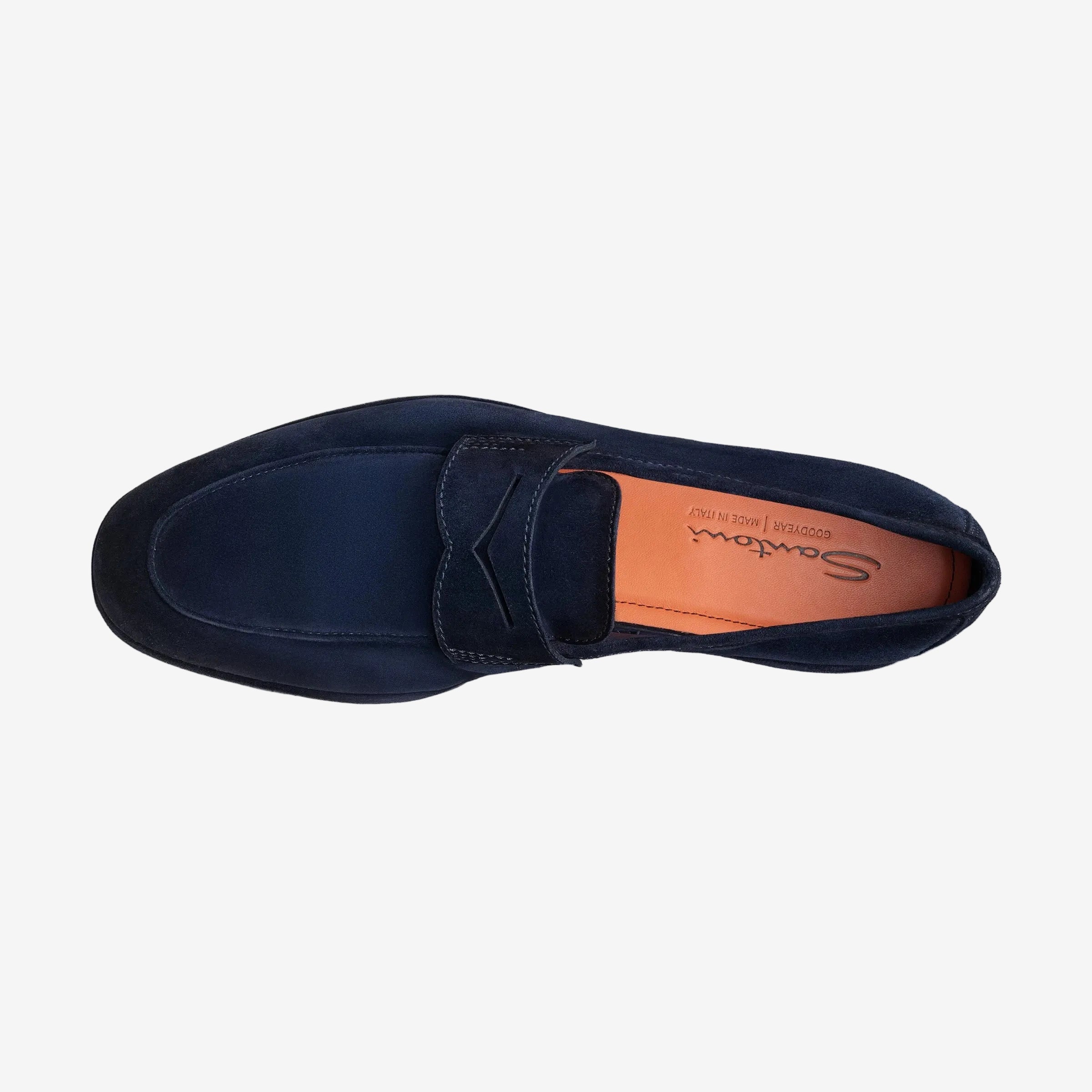 Mocasines Carlo Driver de Ante Azul Oscuro