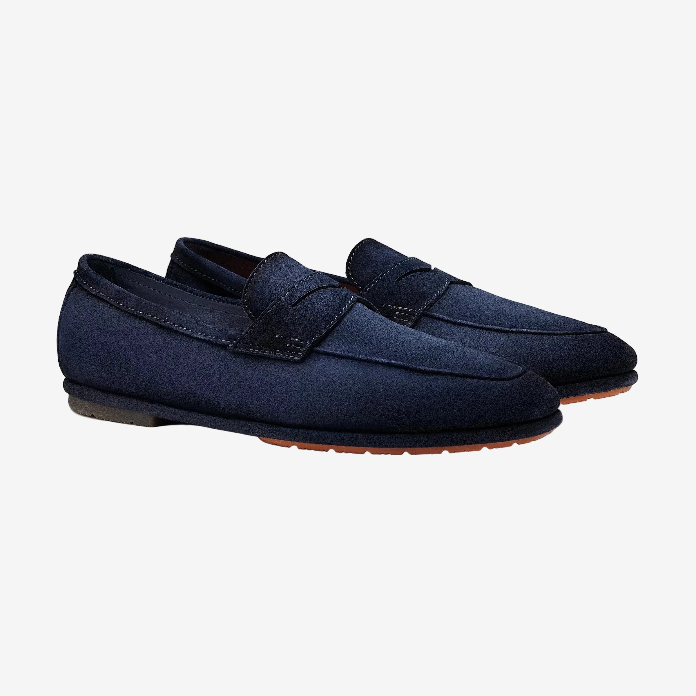 Mocasines Carlo Driver de Ante Azul Oscuro