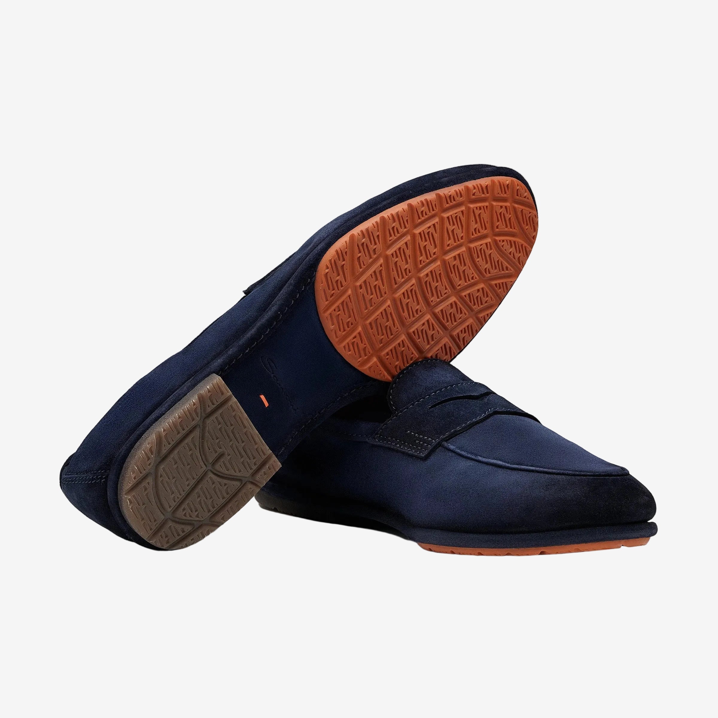 Mocasines Carlo Driver de Ante Azul Oscuro