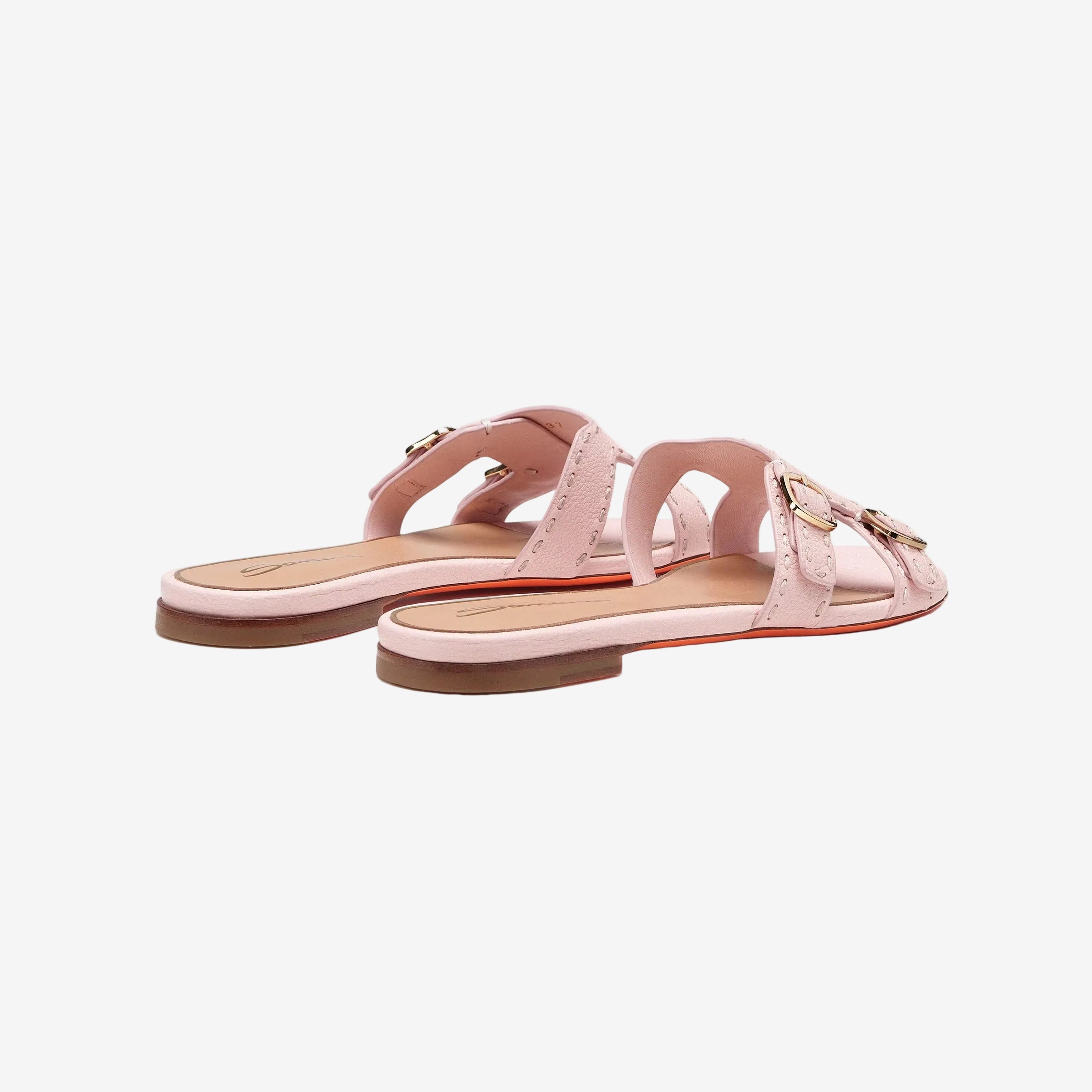 Rosa Didi Pantolette aus Leder