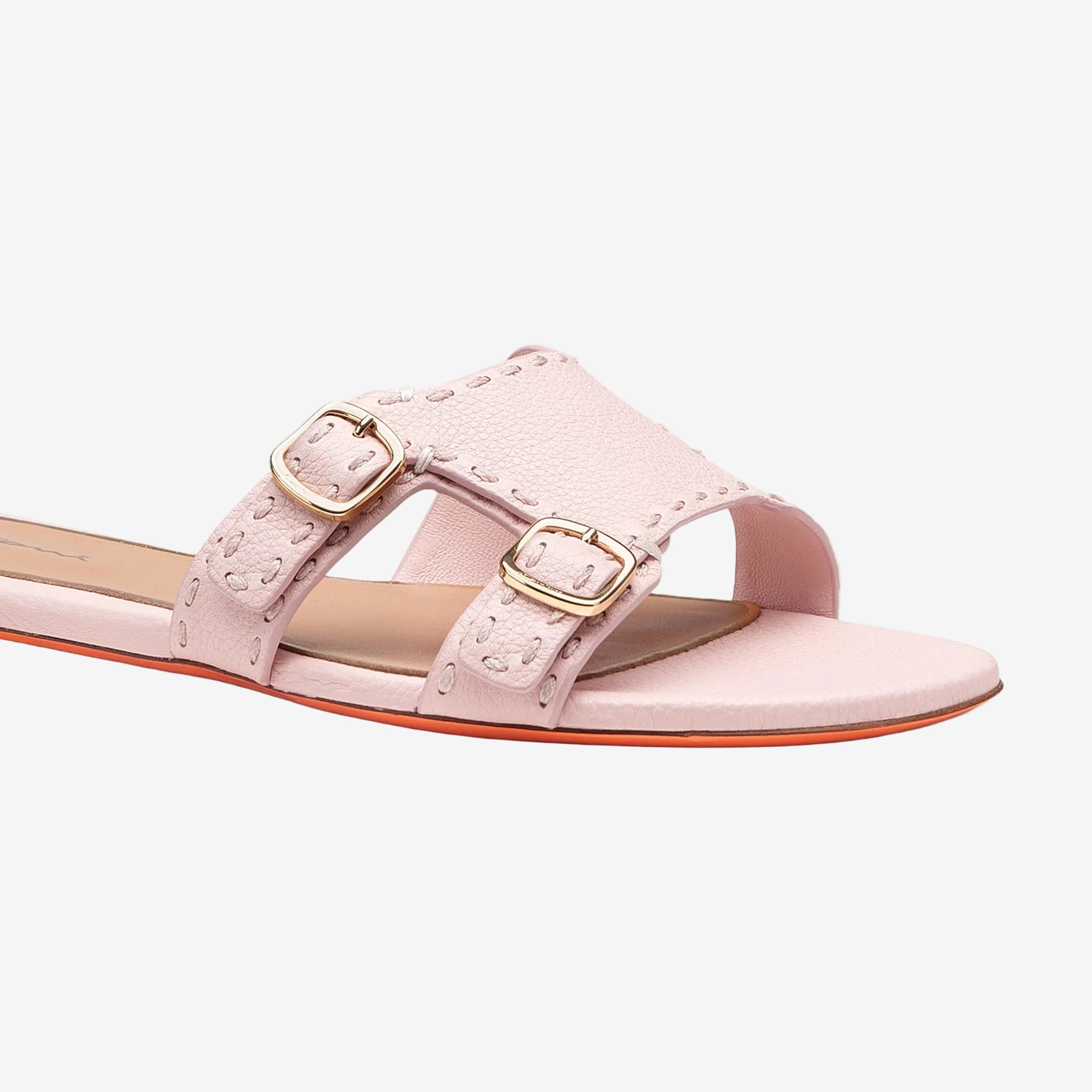 Rosa Didi Pantolette aus Leder