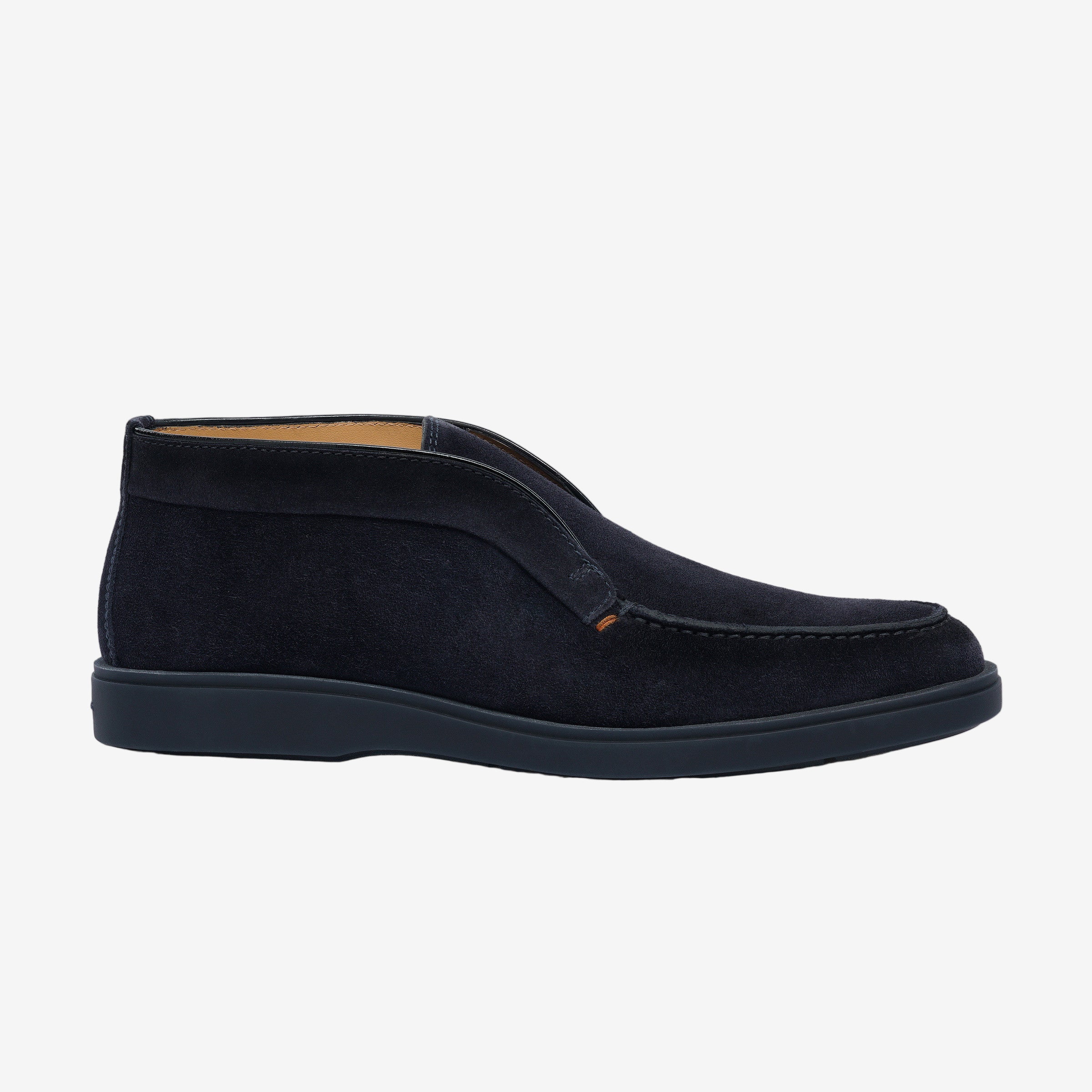 Navy Blue Suede Desert Boots