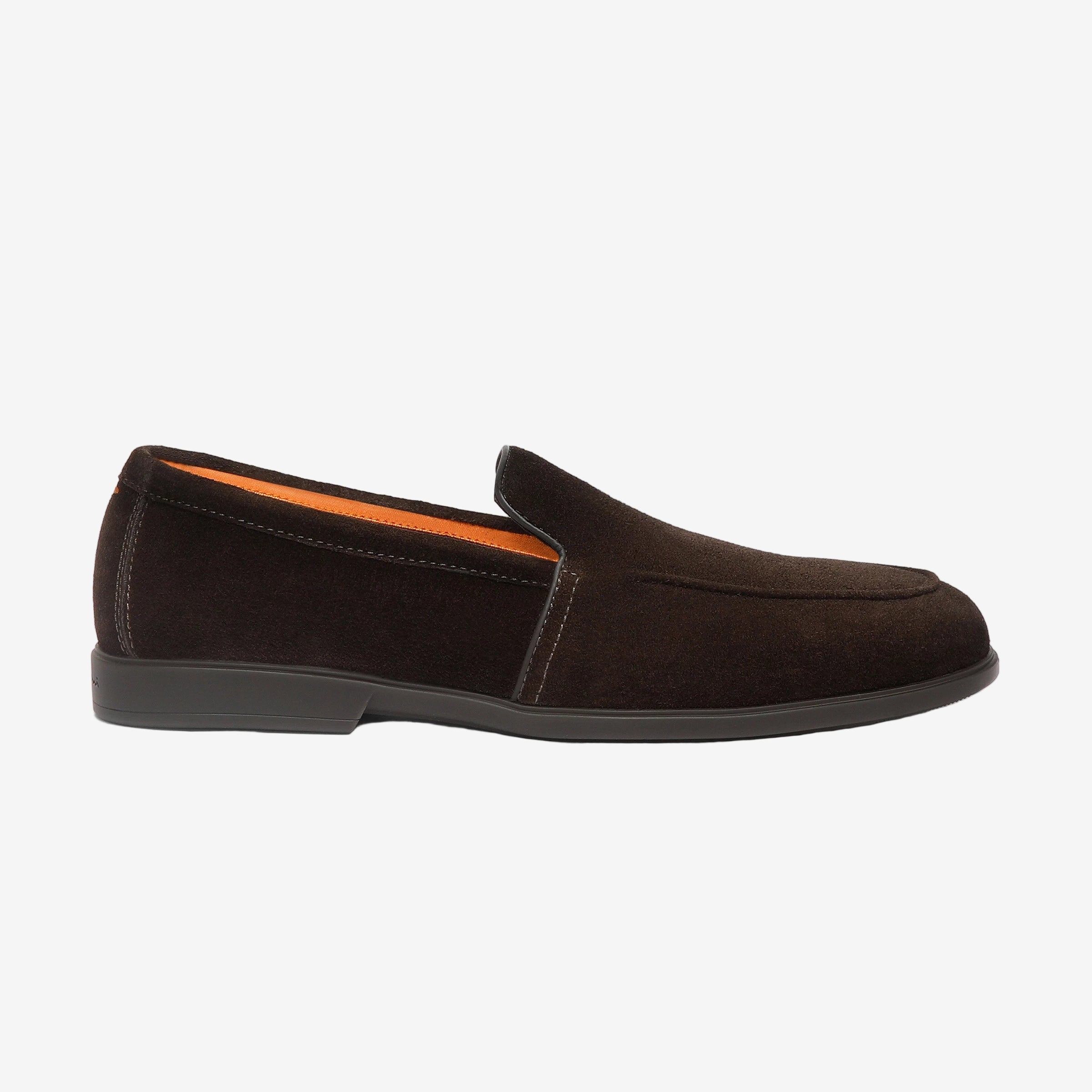 Loafer Wildleder Dunkelbraun Tonsohle