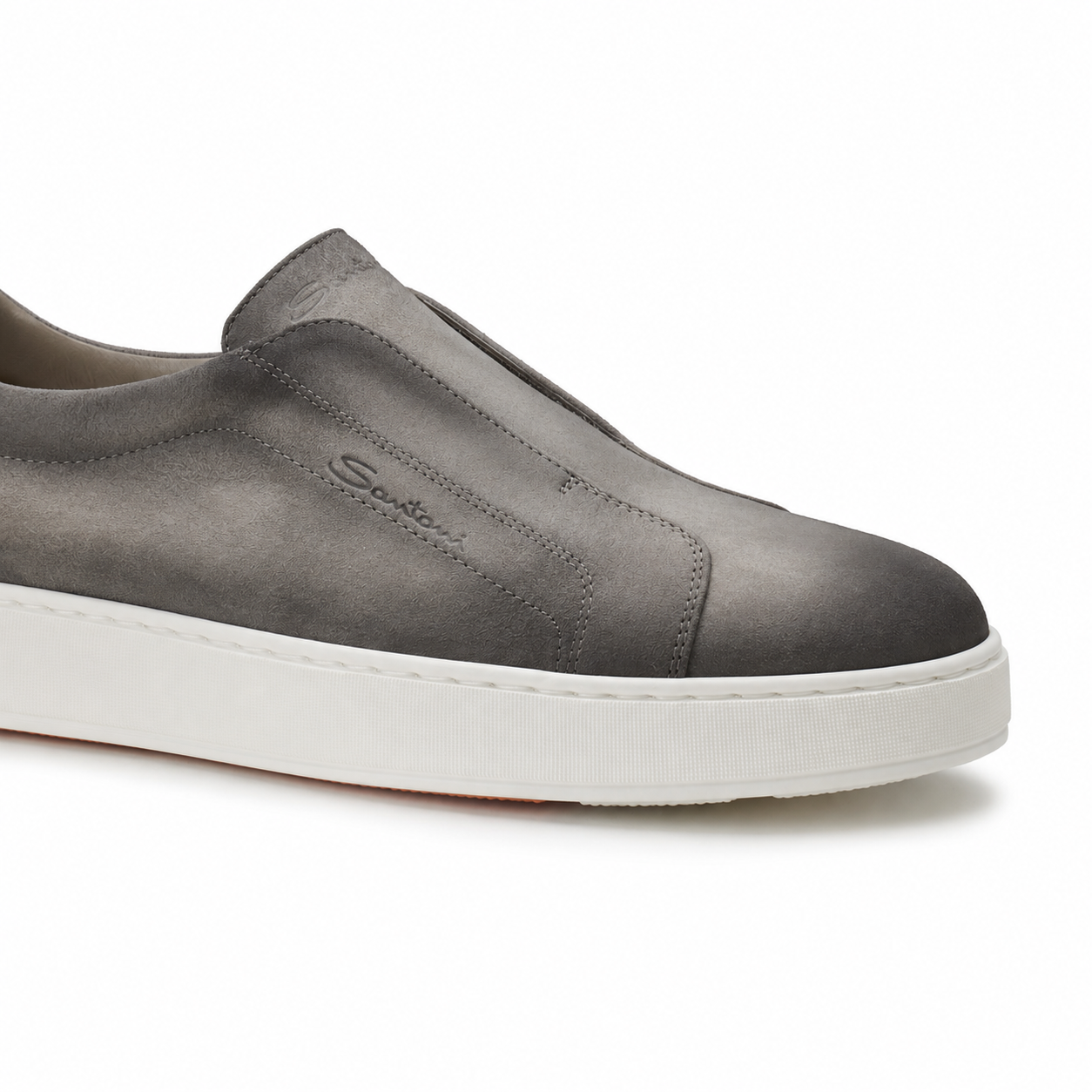 Light Grey Seta Suede Slip-on Sneakers