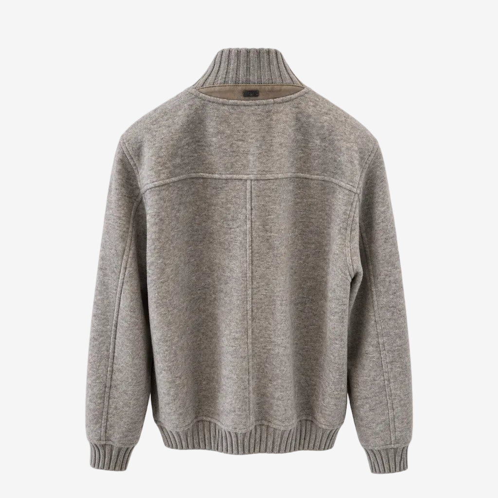 Beige Surreale Cashmere Flanel Double Bomber