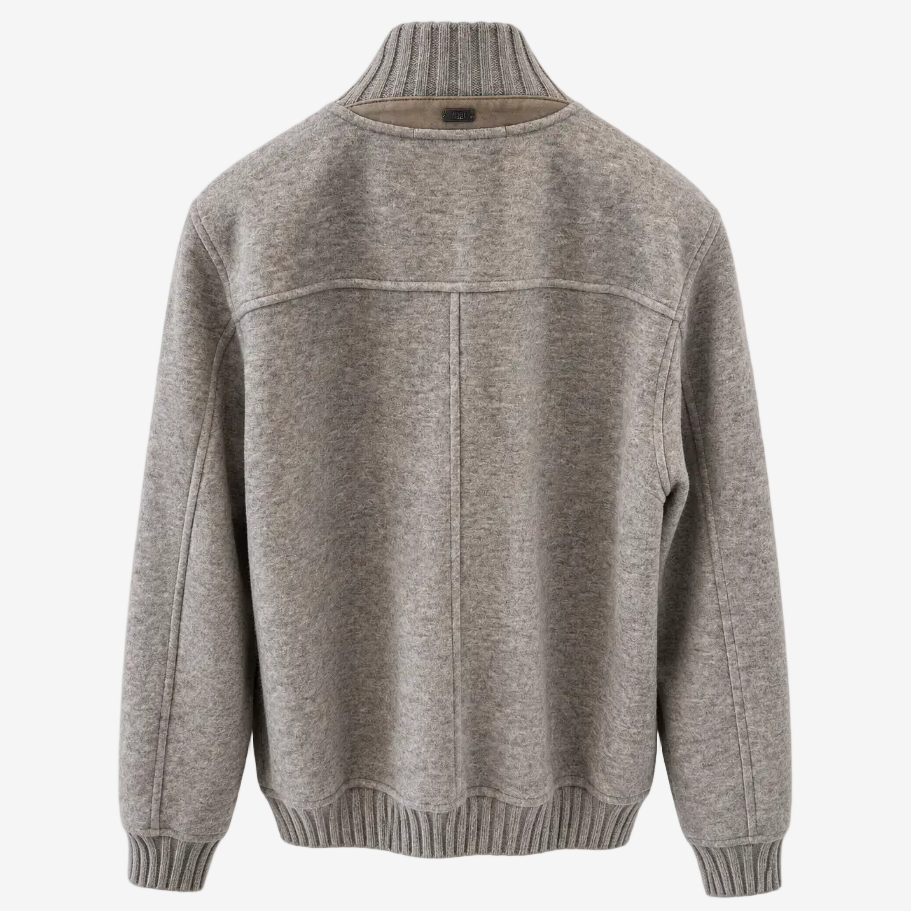 Bomber doble de cachemir beige Surreale