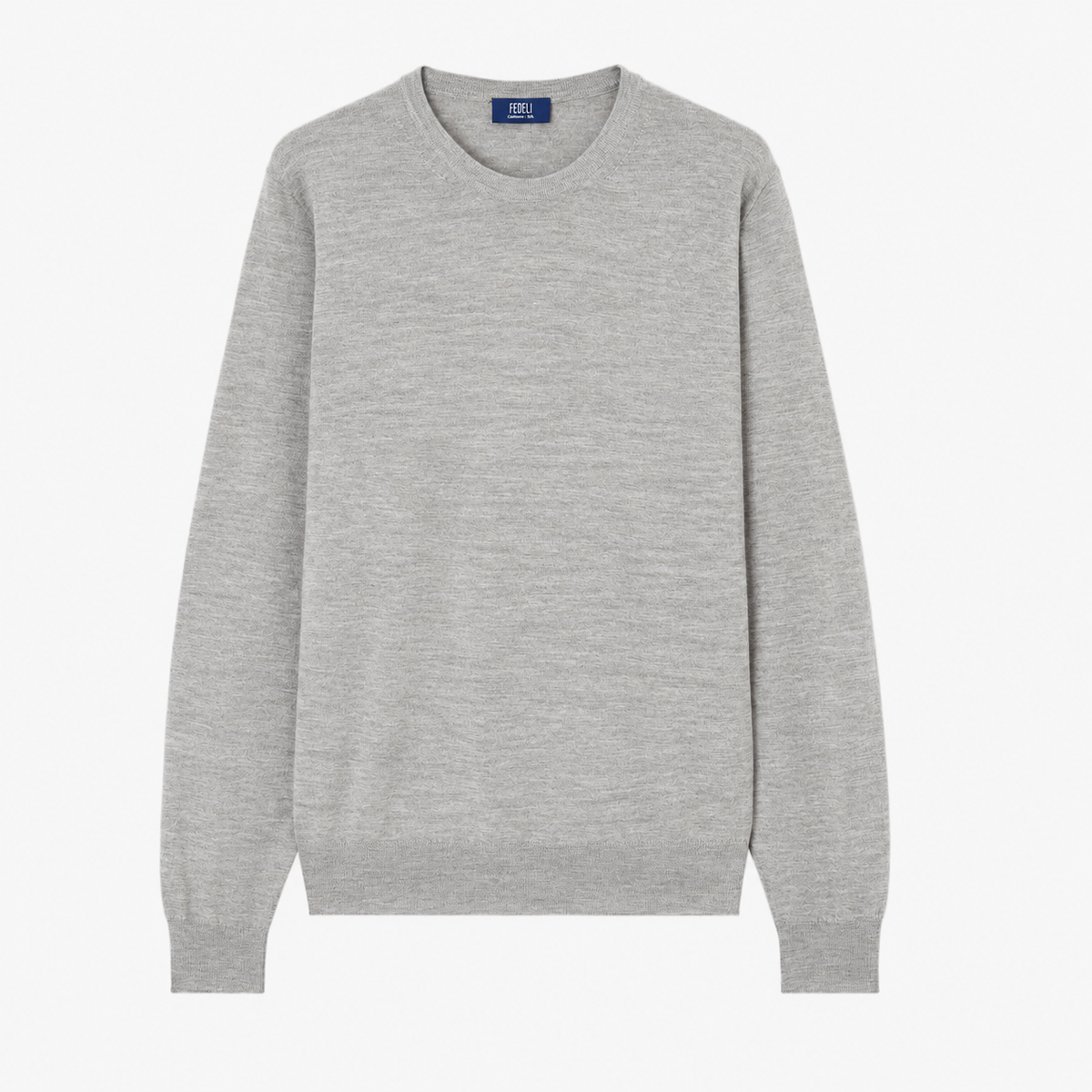 Light Grey Argentina Cashmere Silk Crewneck
