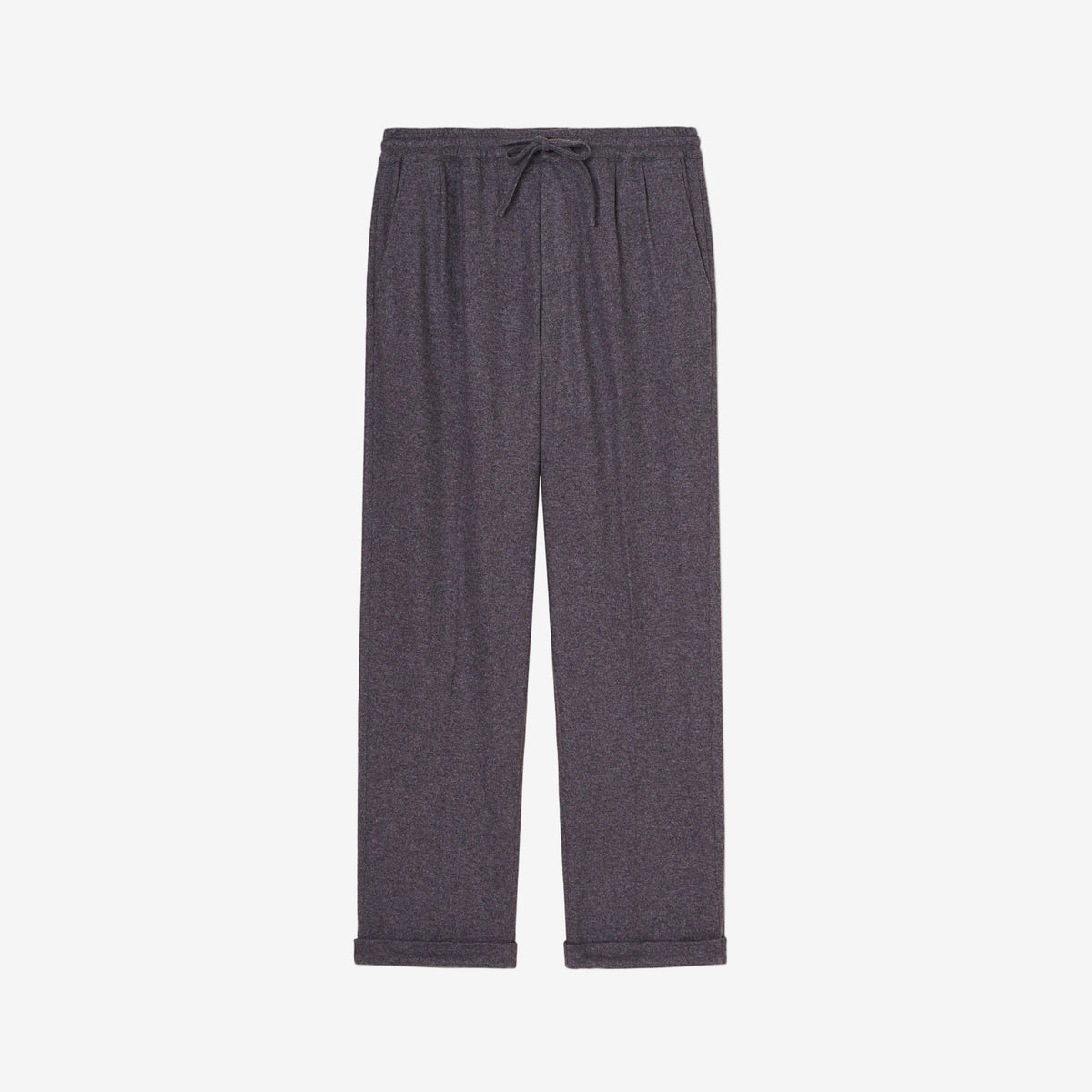 Harvard Dark Grey Cashmere Flanel Leisure Fit Pants
