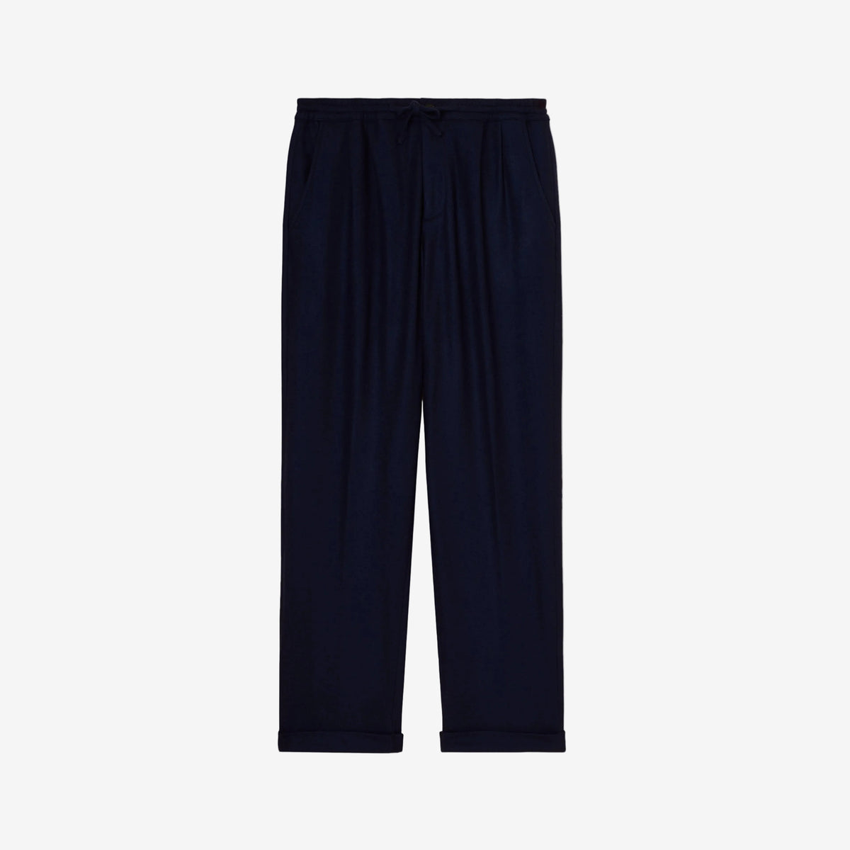 Harvard Dark Blue Cashmere Flanel Leisure Fit Pants