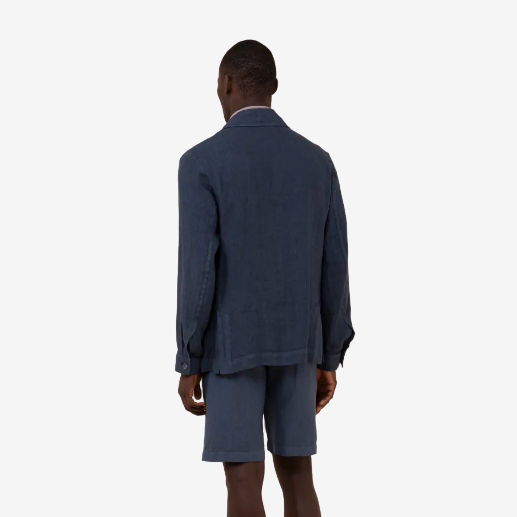 Oxford Blue Linen Over-Shirt