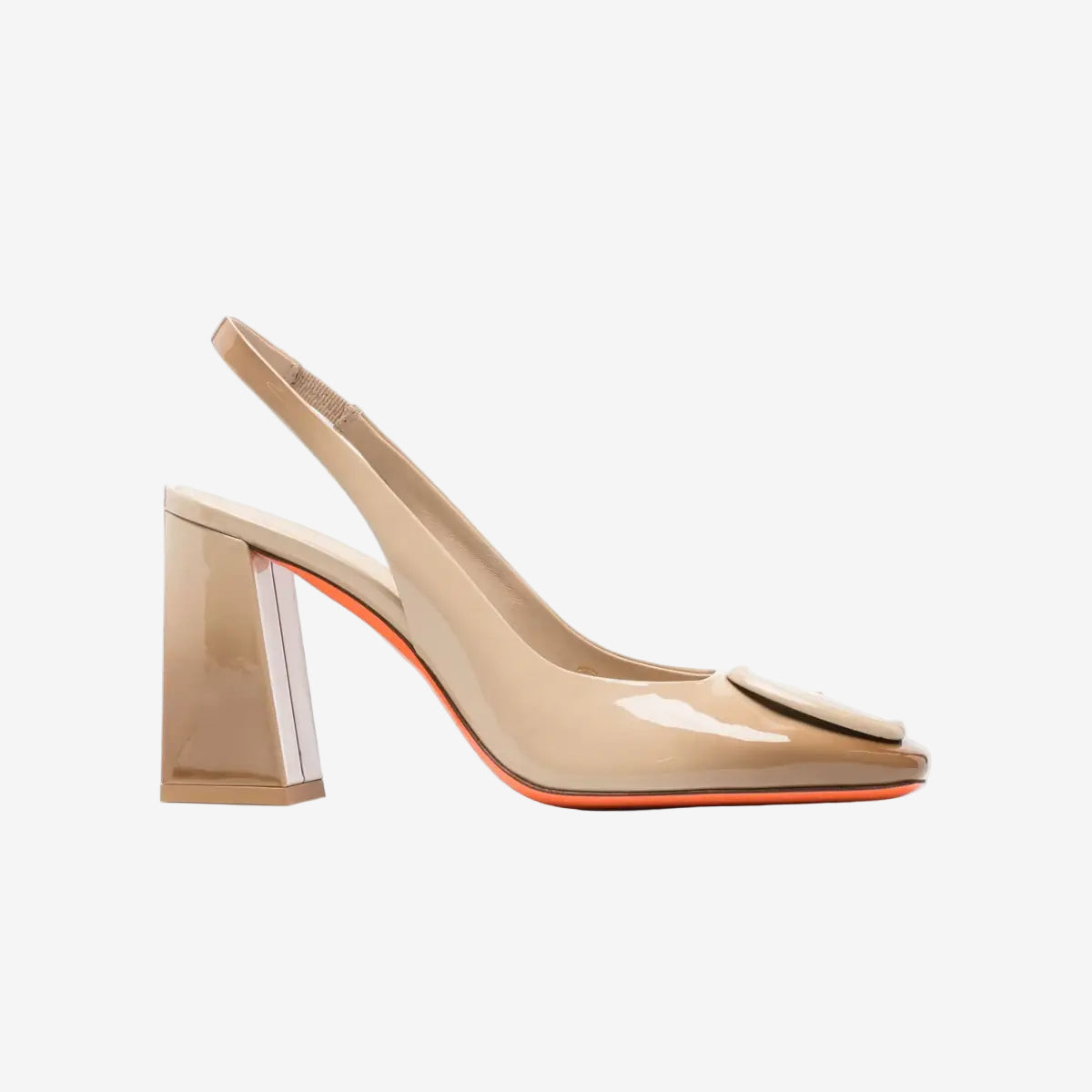 Santoni Mid Heel Bright Beige Shoes 85mm