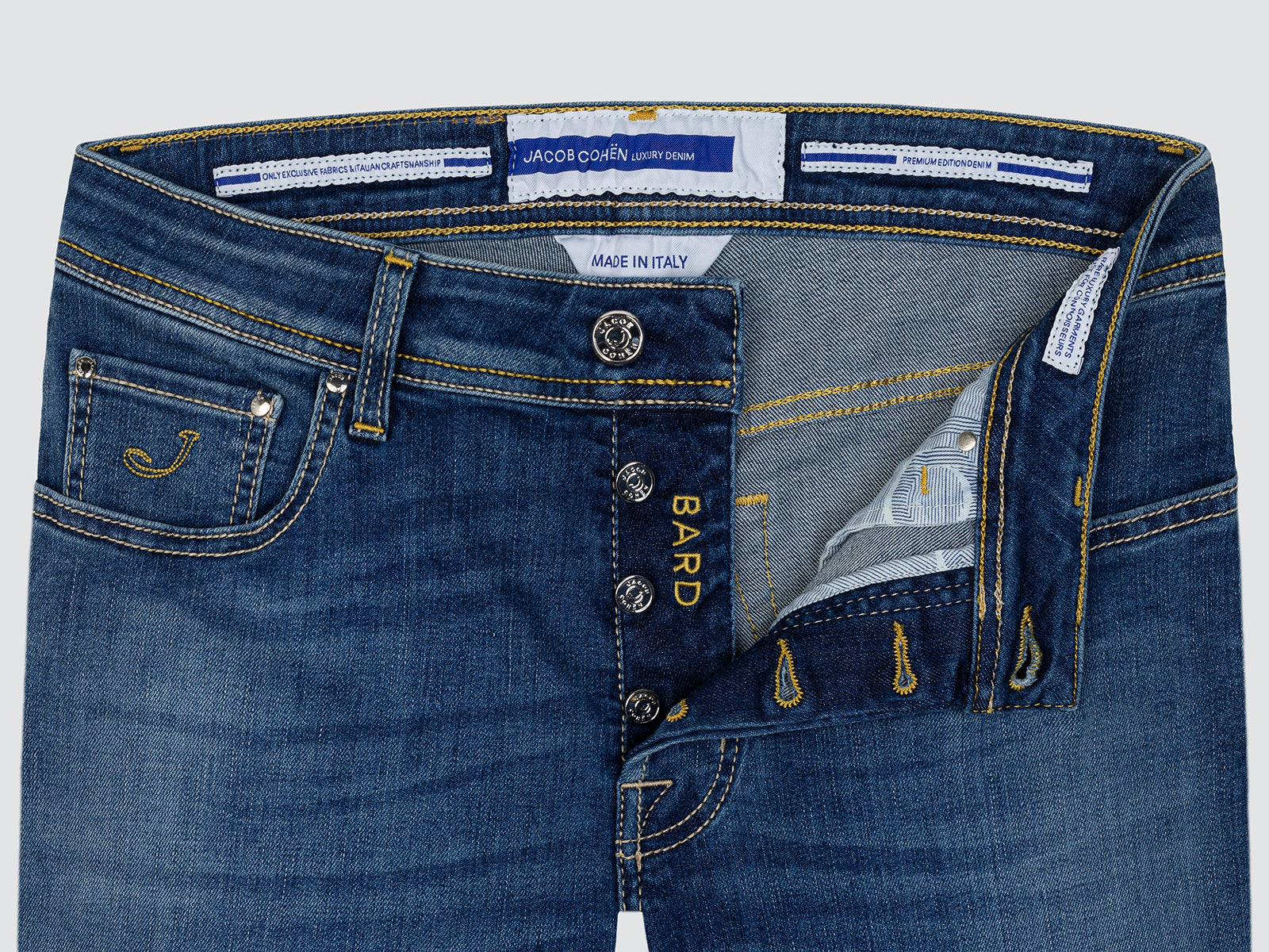 Bard Middelblauw Power Stretch Denim